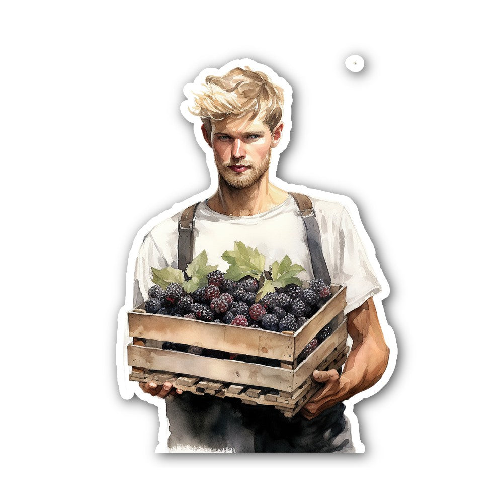 Blackberry Farm Boy Sticker, Waterproof Vinyl Decal Sticker Indoor Or Outdoor 2 (Pieces) 3" and 5"