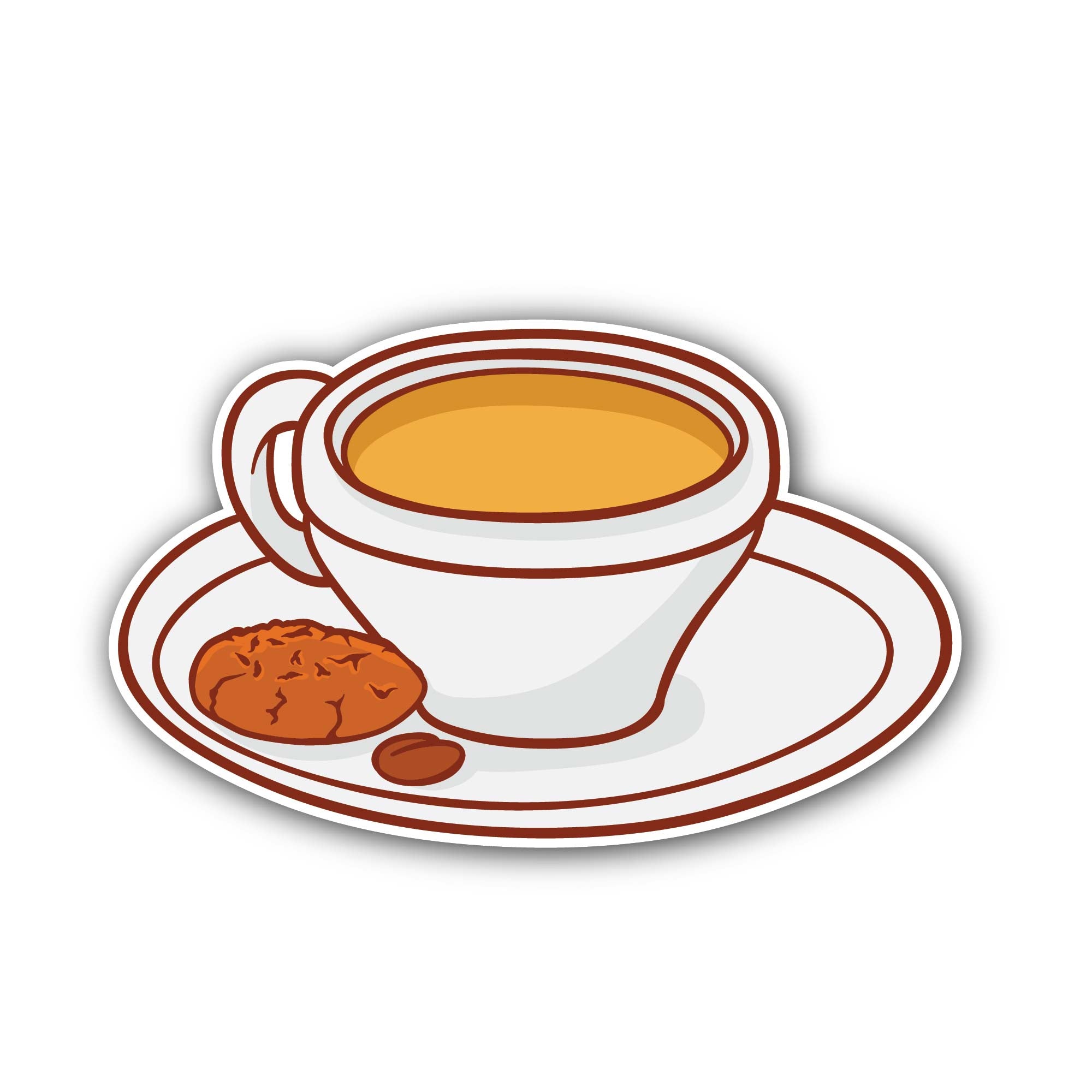 Cup of Tea Sticker, Waterproof Vinyl Decal Sticker Indoor Or Outdoor 2 (Pieces) 3" and 5"