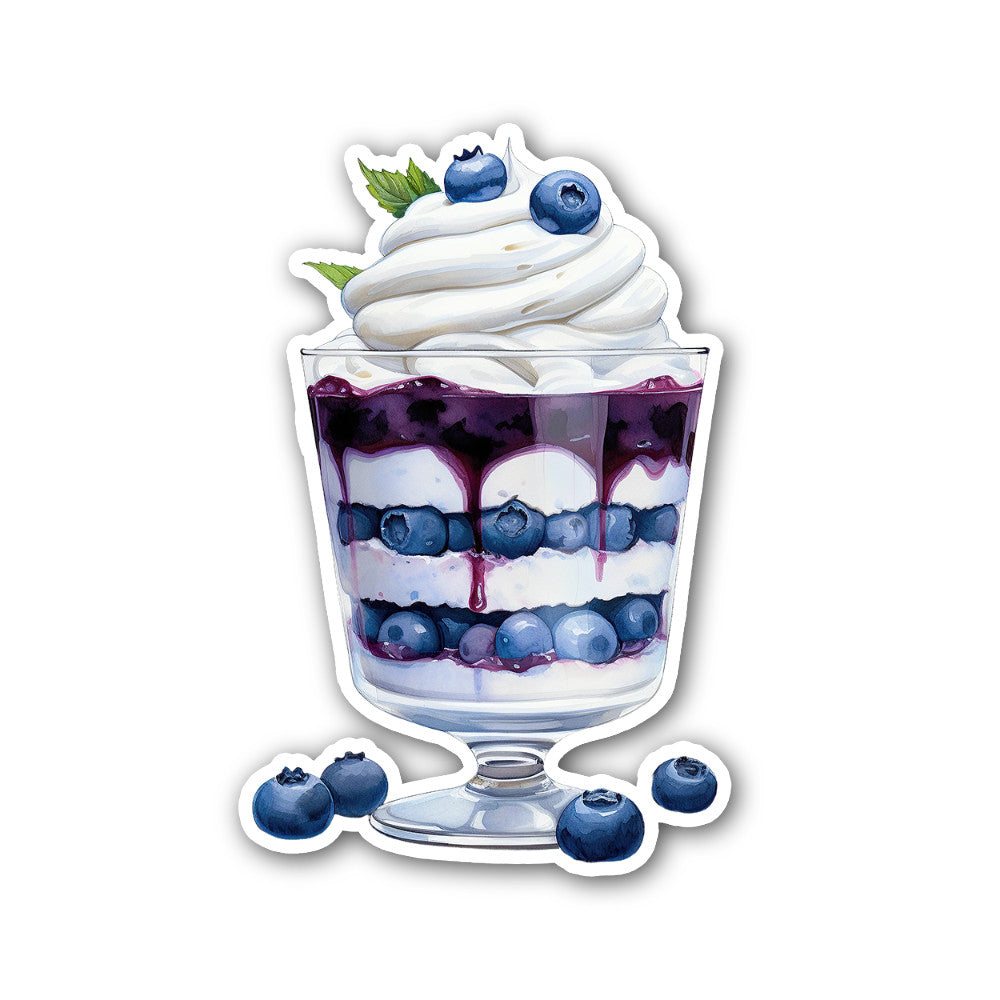 classic dessert Sticker, Waterproof Vinyl Decal Sticker Indoor Or Outdoor 2 (Pieces) 3" and 5"