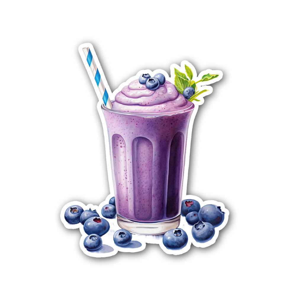 blue fruit jelly Sticker, Waterproof Vinyl Decal Sticker Indoor Or Outdoor 2 (Pieces) 3" and 5"