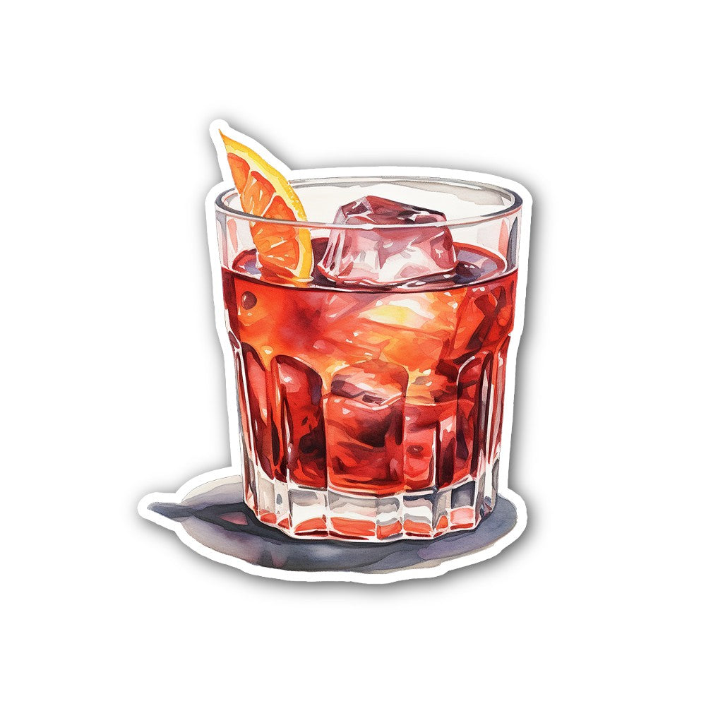 Cocktail glass Sticker, Waterproof Vinyl Decal Sticker Indoor Or Outdoor 2 (Pieces) 3" and 5"