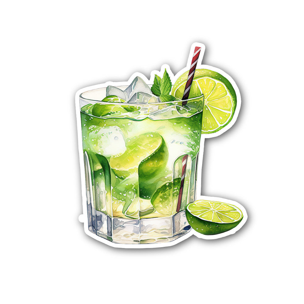 Cute Lemon Soda juice Sticker, Waterproof Vinyl Decal Sticker Indoor Or Outdoor 2 (Pieces) 3" and 5"