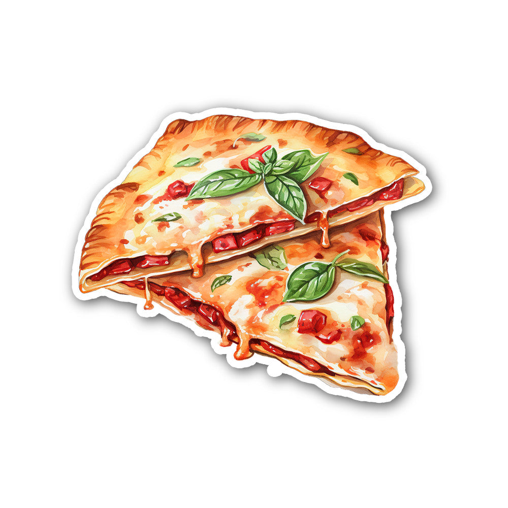 Slice Tasty Pizza Sticker, Waterproof Vinyl Decal Sticker Indoor Or Outdoor 2 (Pieces) 3" and 5"