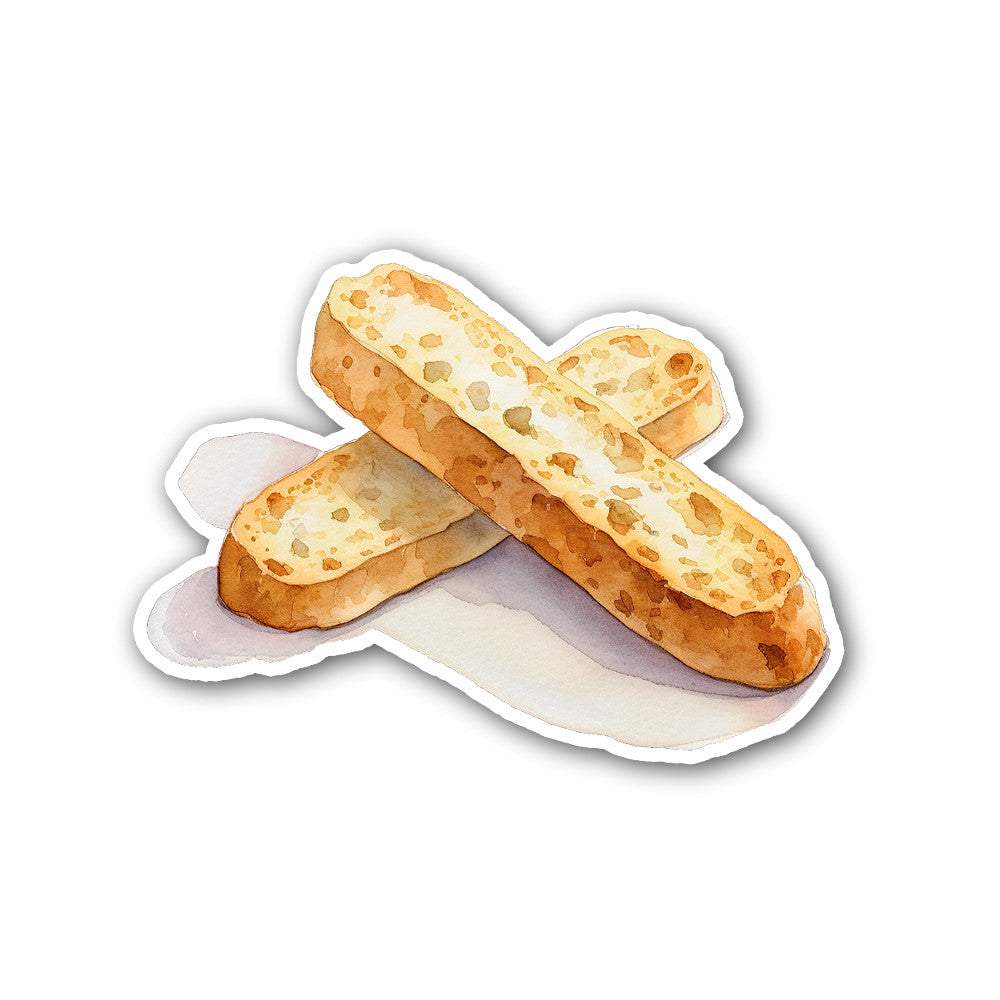 Tasty Biscotti Sticker, Waterproof Vinyl Decal Sticker Indoor Or Outdoor 2 (Pieces) 3" and 5"