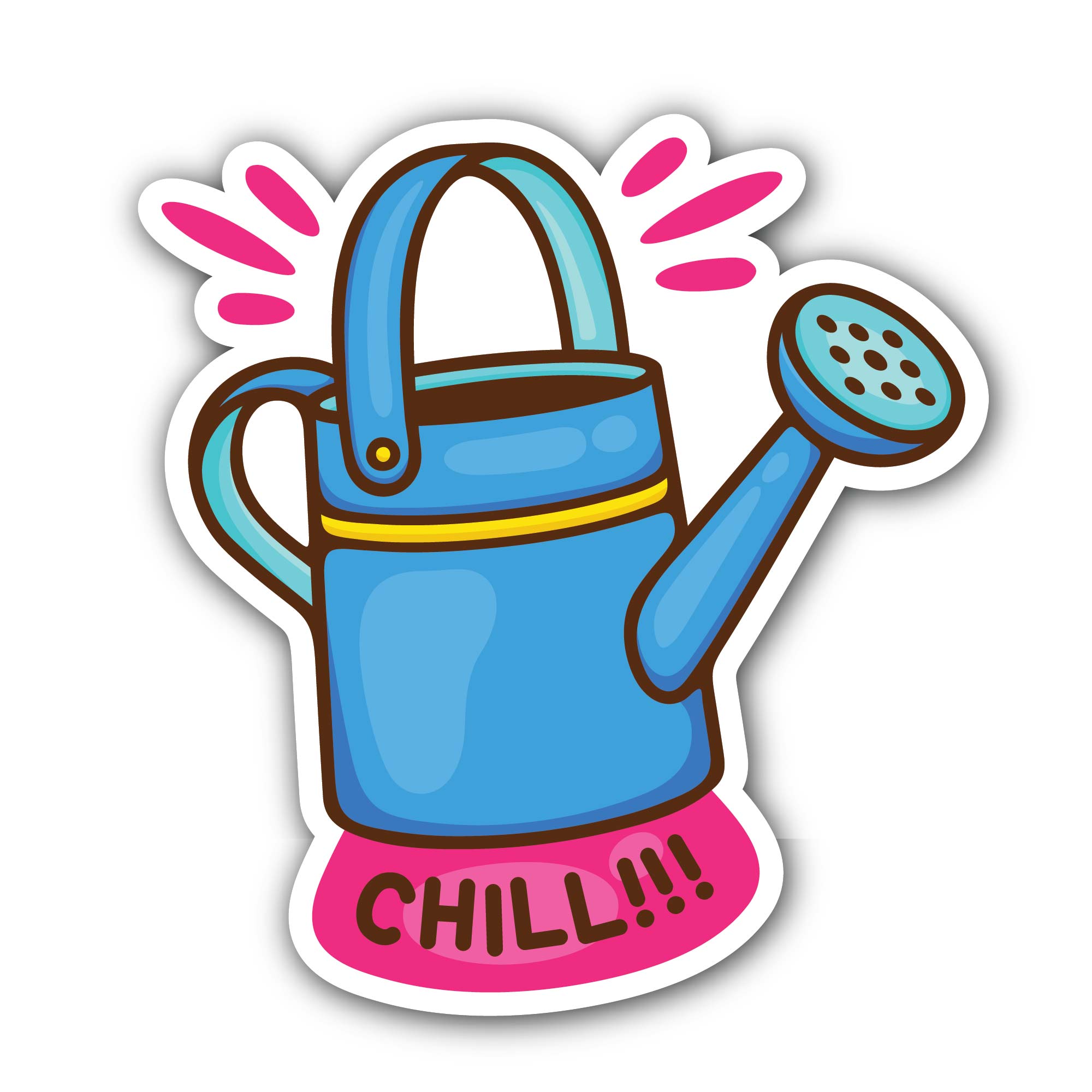 Watering Can Sticker, Waterproof Vinyl Decal Sticker Indoor Or Outdoor 2 (Pieces) 3" and 5"