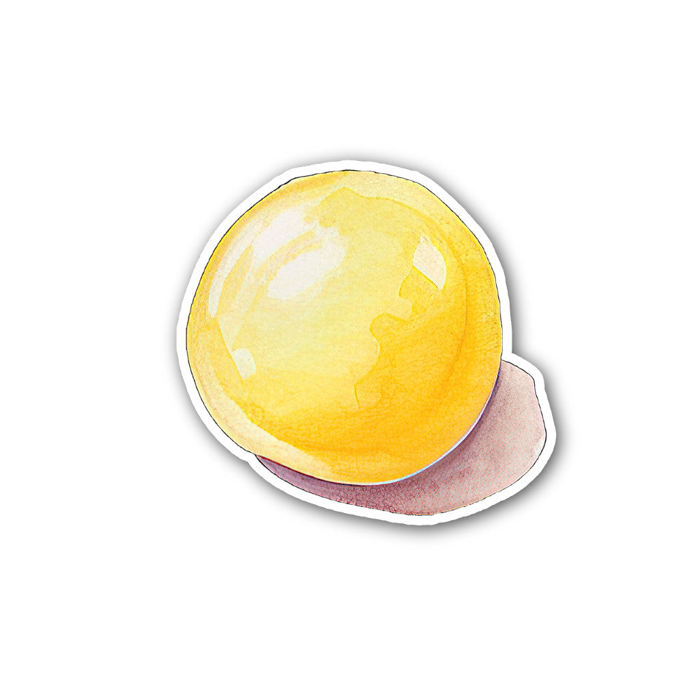 Yellow Toffee Sticker, Waterproof Vinyl Decal Sticker Indoor Or Outdoor 2 (Pieces) 3" and 5"