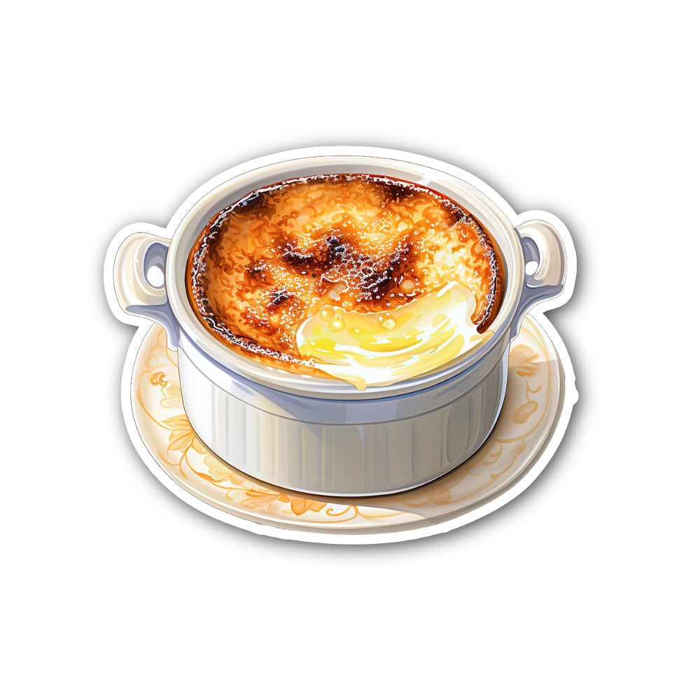 Classic French dessert Sticker, Waterproof Vinyl Decal Sticker Indoor Or Outdoor 2 (Pieces) 3" and 5"
