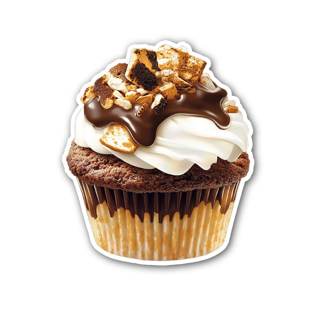 Classic campfire treat Sticker, Waterproof Vinyl Decal Sticker Indoor Or Outdoor 2 (Pieces) 3" and 5"