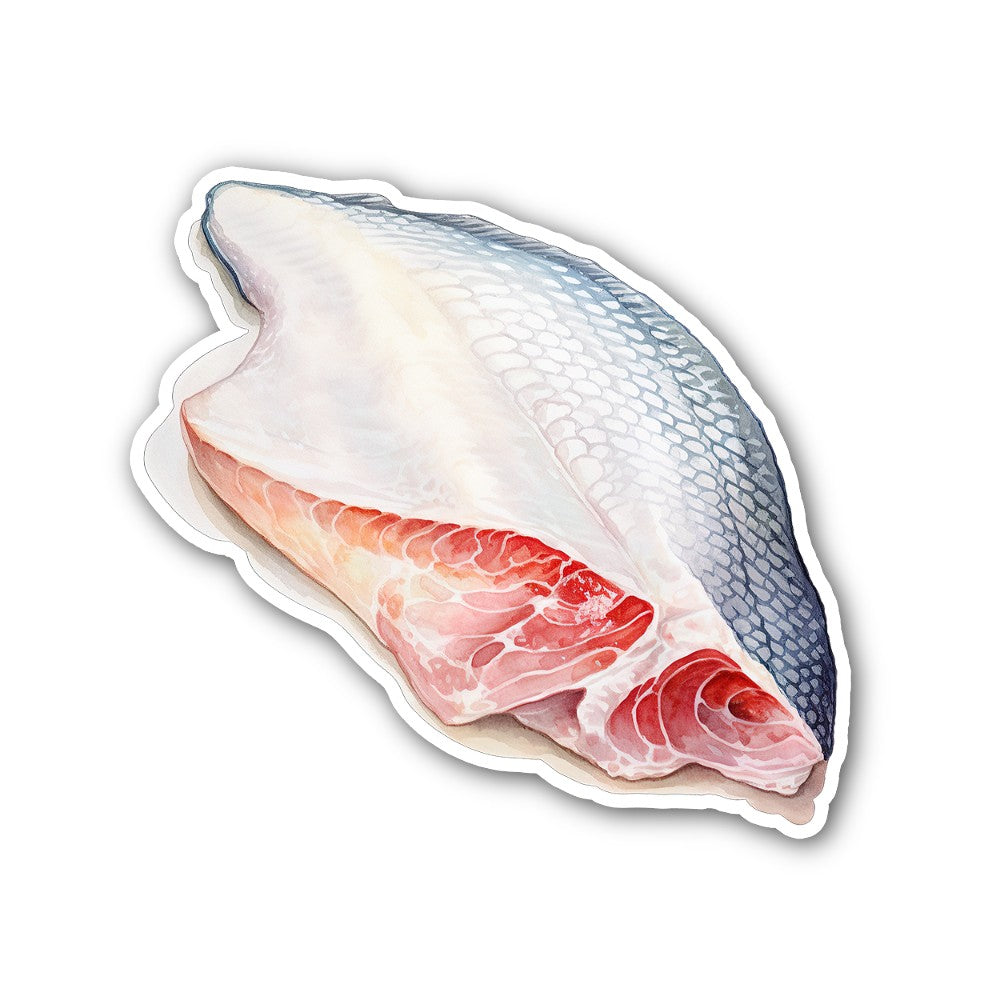 Salmon Sticker, Waterproof Vinyl Decal Sticker Indoor Or Outdoor 2 (Pieces) 3" and 5"
