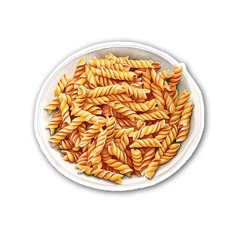 Fusilli Sticker, Waterproof Vinyl Decal Sticker Indoor Or Outdoor 2 (Pieces) 3" and 5"