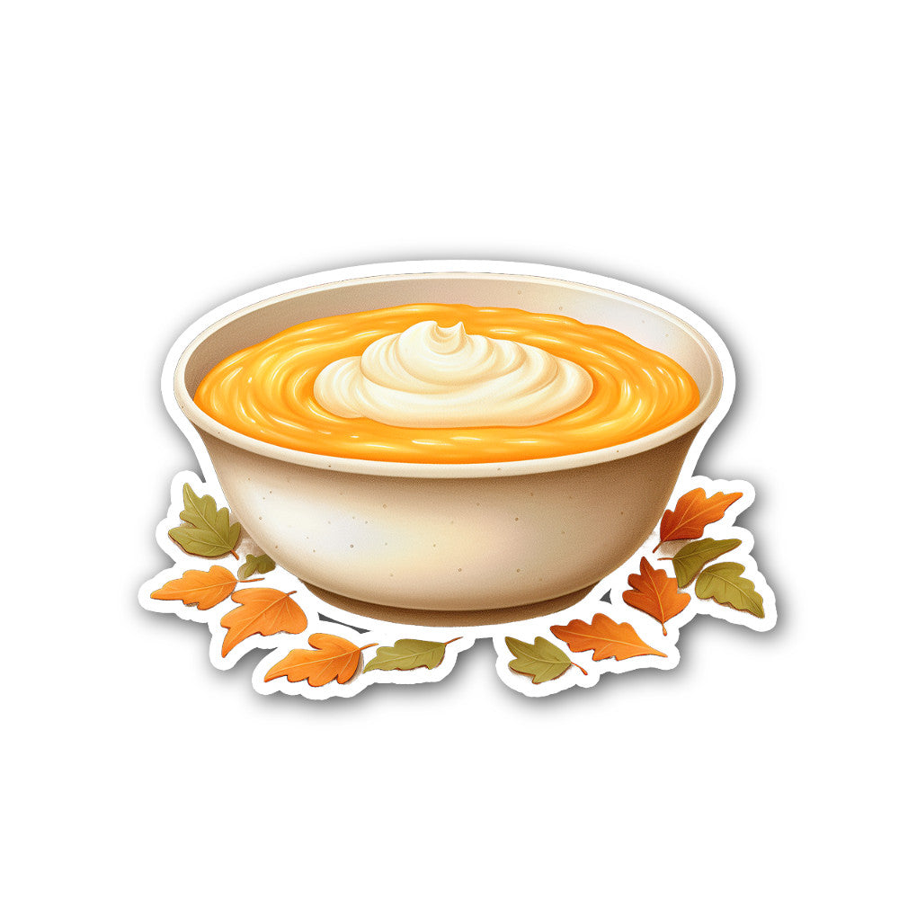 pumpkin soup Sticker, Waterproof Vinyl Decal Sticker Indoor Or Outdoor 2 (Pieces) 3" and 5"