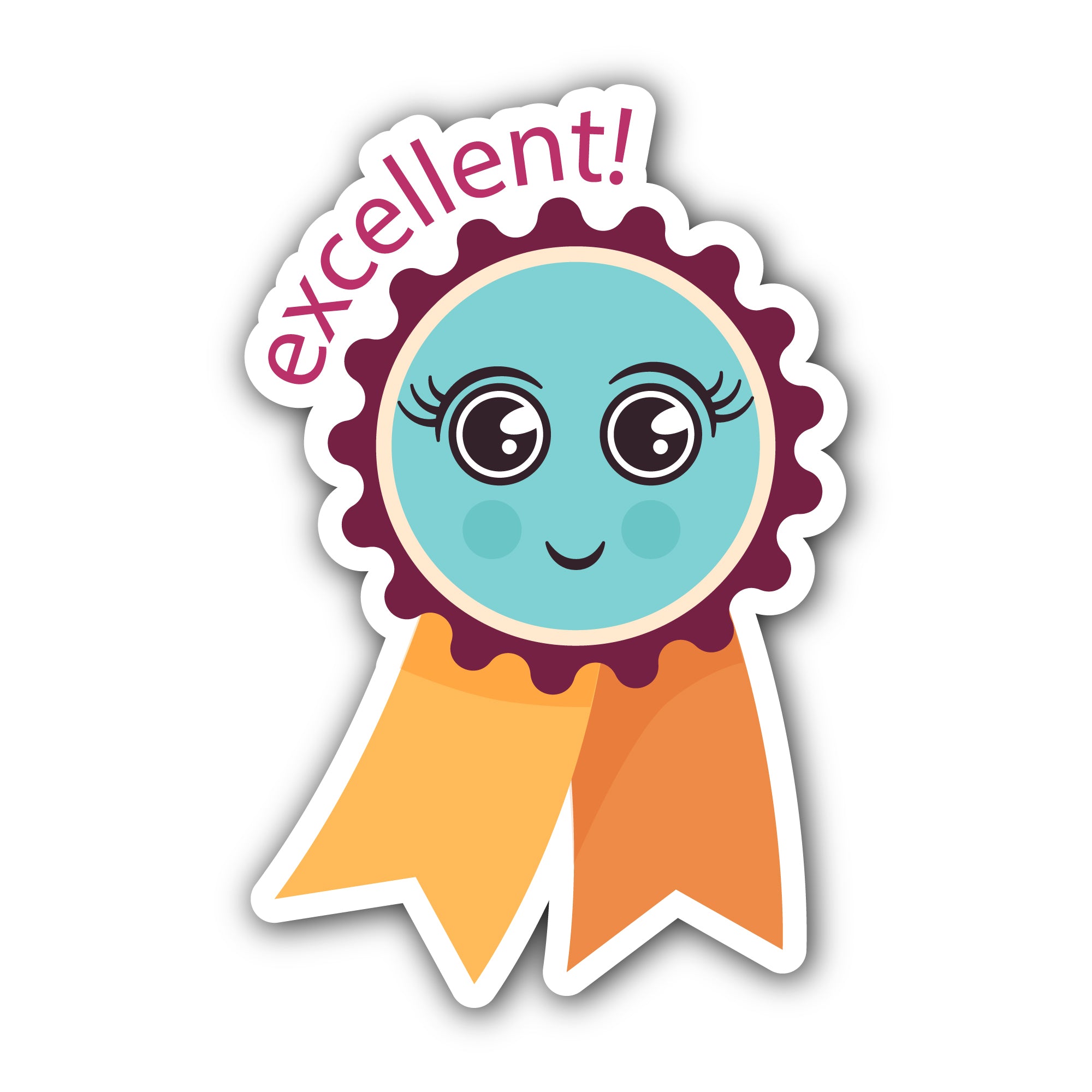 Excellent Text Sticker, Waterproof Vinyl Decal Sticker Indoor Or Outdoor 2 (Pieces) 3" and 5"