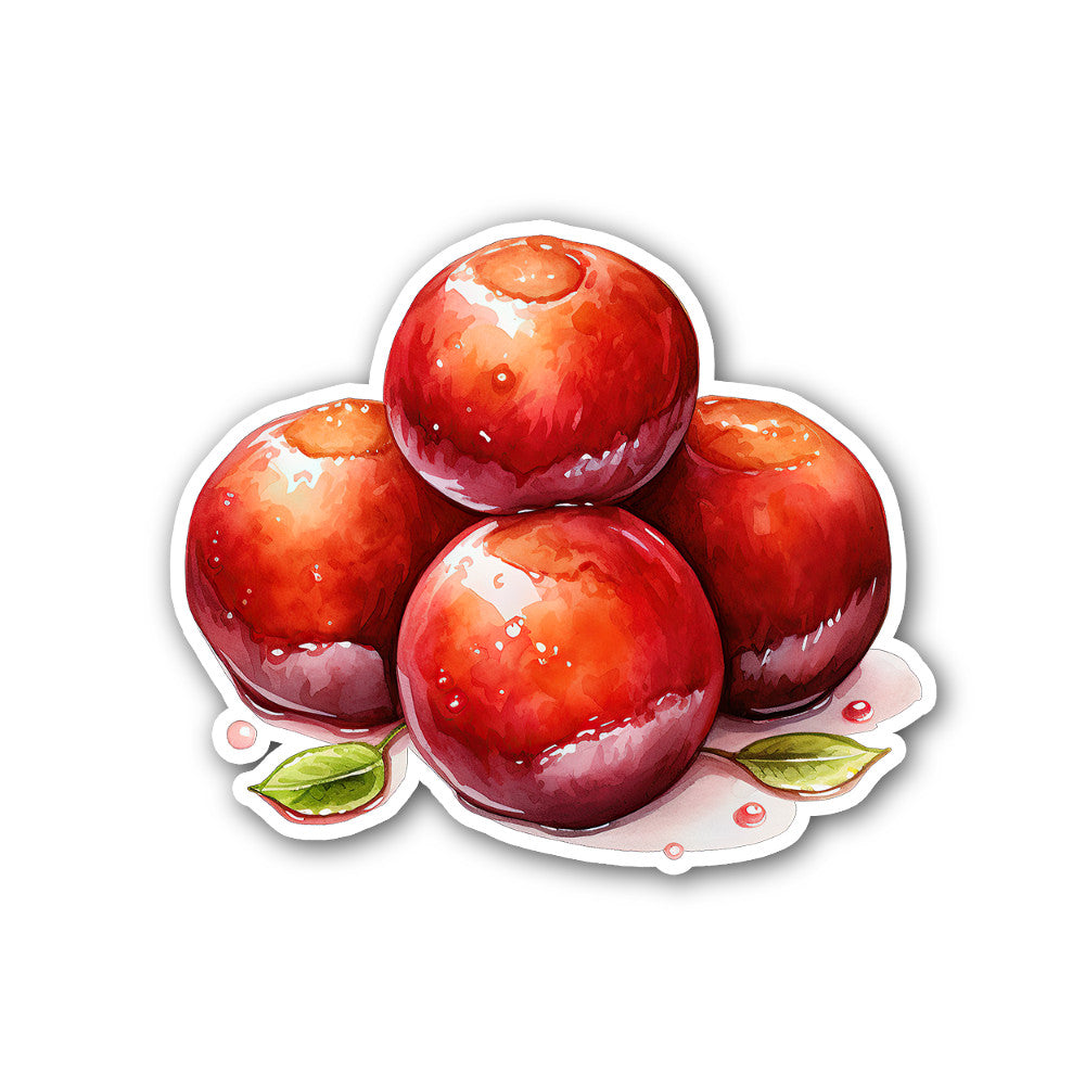 Gulab jamun Sticker, Waterproof Vinyl Decal Sticker Indoor Or Outdoor 2 (Pieces) 3" and 5"
