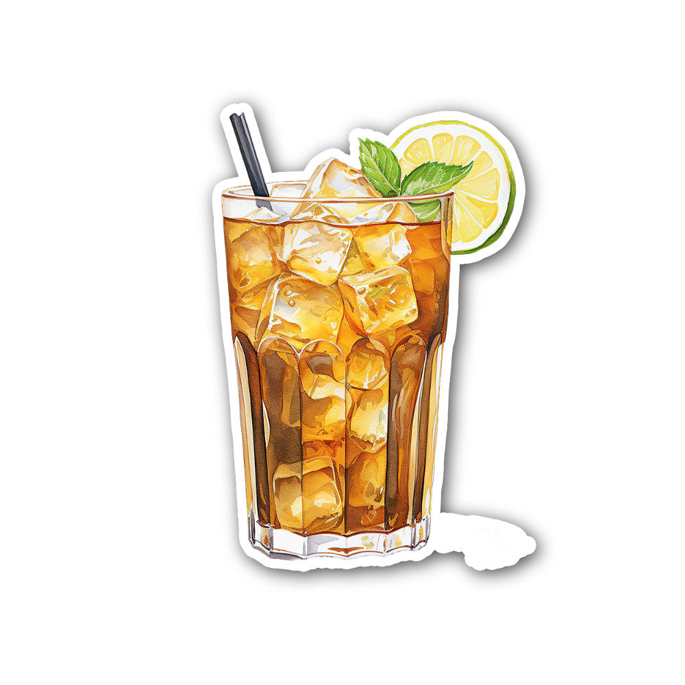 ORANGE ICE TEA Sticker, Waterproof Vinyl Decal Sticker Indoor Or Outdoor 2 (Pieces) 3" and 5"