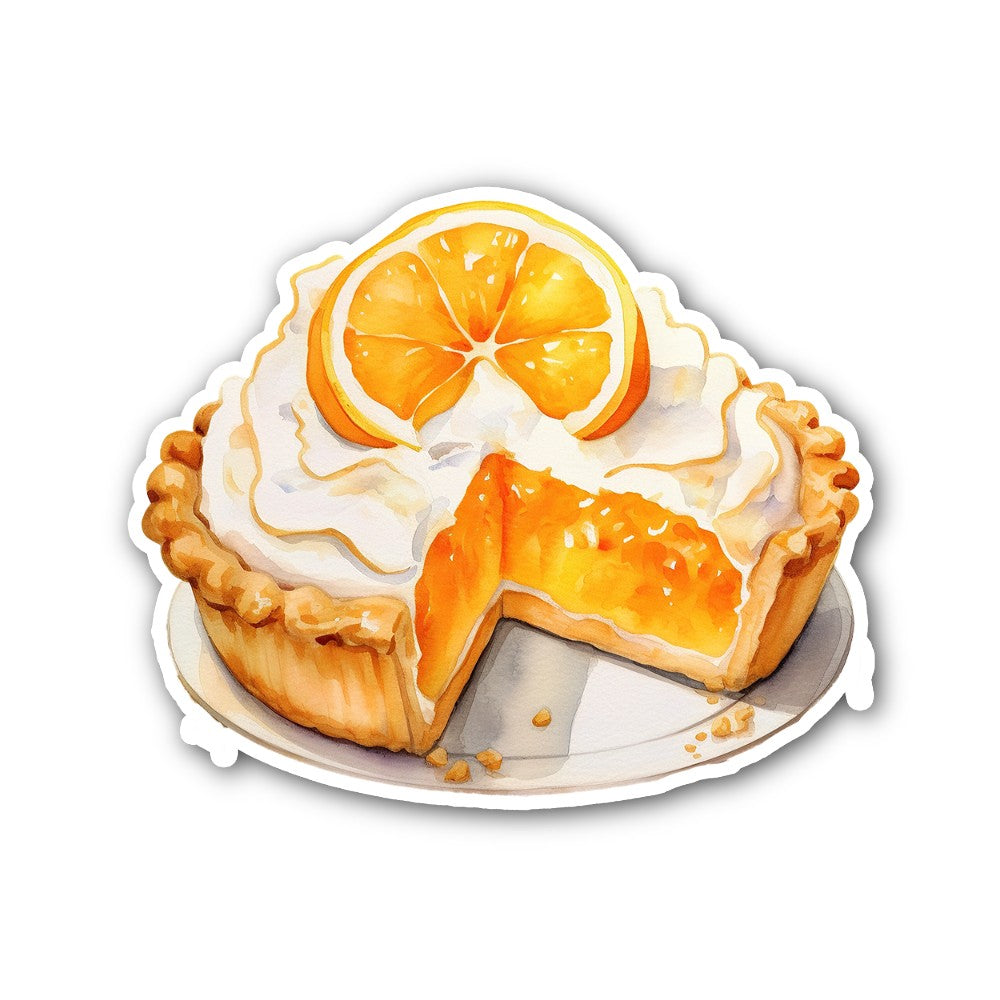 Pumpkin pie Sticker, Waterproof Vinyl Decal Sticker Indoor Or Outdoor 2 (Pieces) 3" and 5"