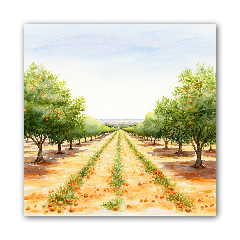 Orange grove Sticker, Waterproof Vinyl Decal Sticker Indoor Or Outdoor 2 (Pieces) 3" and 5"