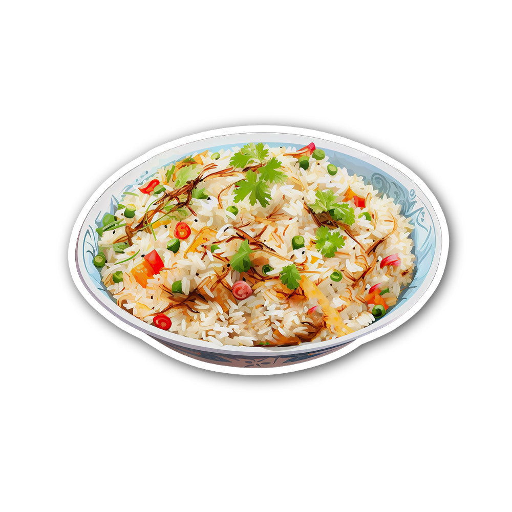 Rice Sticker, Waterproof Vinyl Decal Sticker Indoor Or Outdoor 2 (Pieces) 3" and 5"