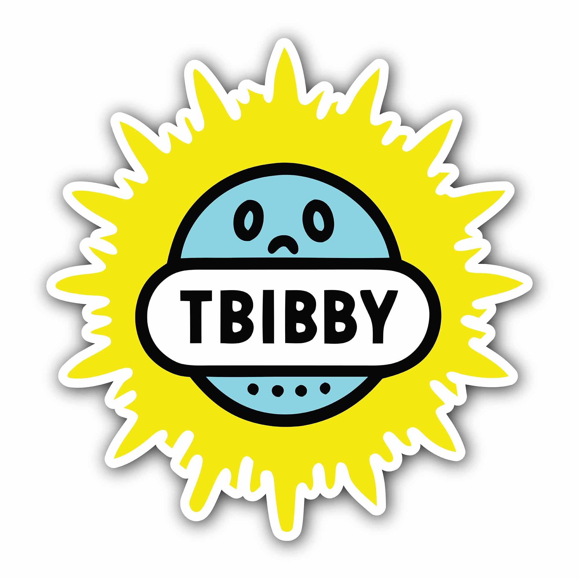 Tbibby Sticker, Waterproof Vinyl Decal Sticker Indoor Or Outdoor 2 (Pieces) 3" and 5"