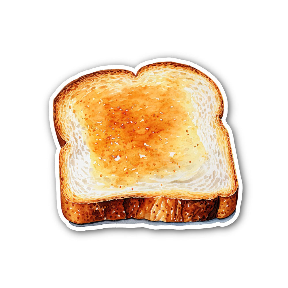 Toast Jam Sticker, Waterproof Vinyl Decal Sticker Indoor Or Outdoor 2 (Pieces) 3" and 5"
