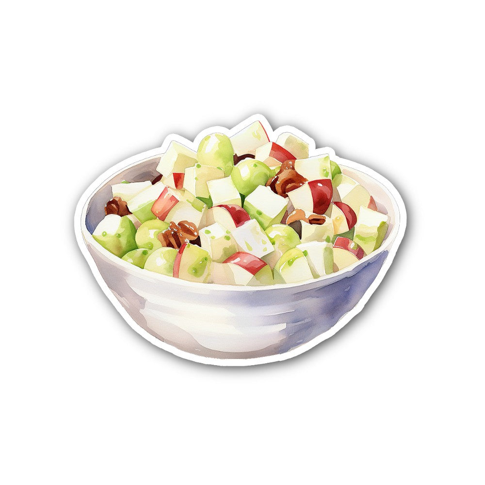 A classic fruit and nut salad Sticker, Waterproof Vinyl Decal Sticker Indoor Or Outdoor 2 (Pieces) 3" and 5"