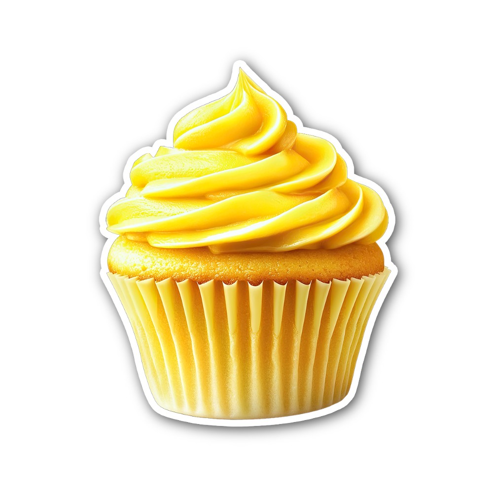 small cake design Sticker, Waterproof Vinyl Decal Sticker Indoor Or Outdoor 2 (Pieces) 3" and 5"