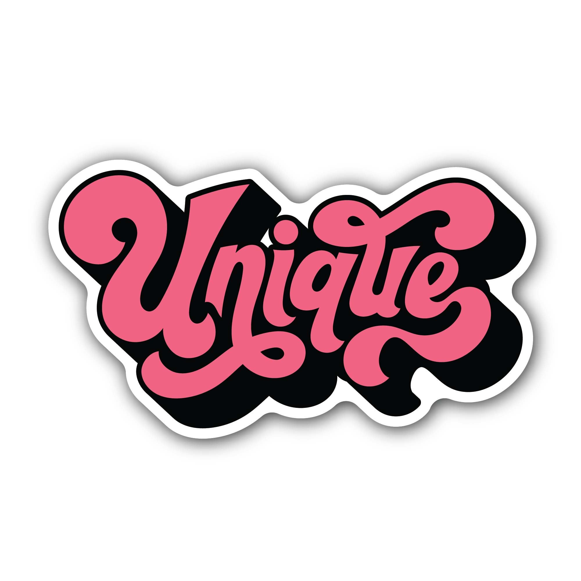 Unique Sticker, Waterproof Vinyl Decal Sticker Indoor Or Outdoor 2 (Pieces) 3" and 5"
