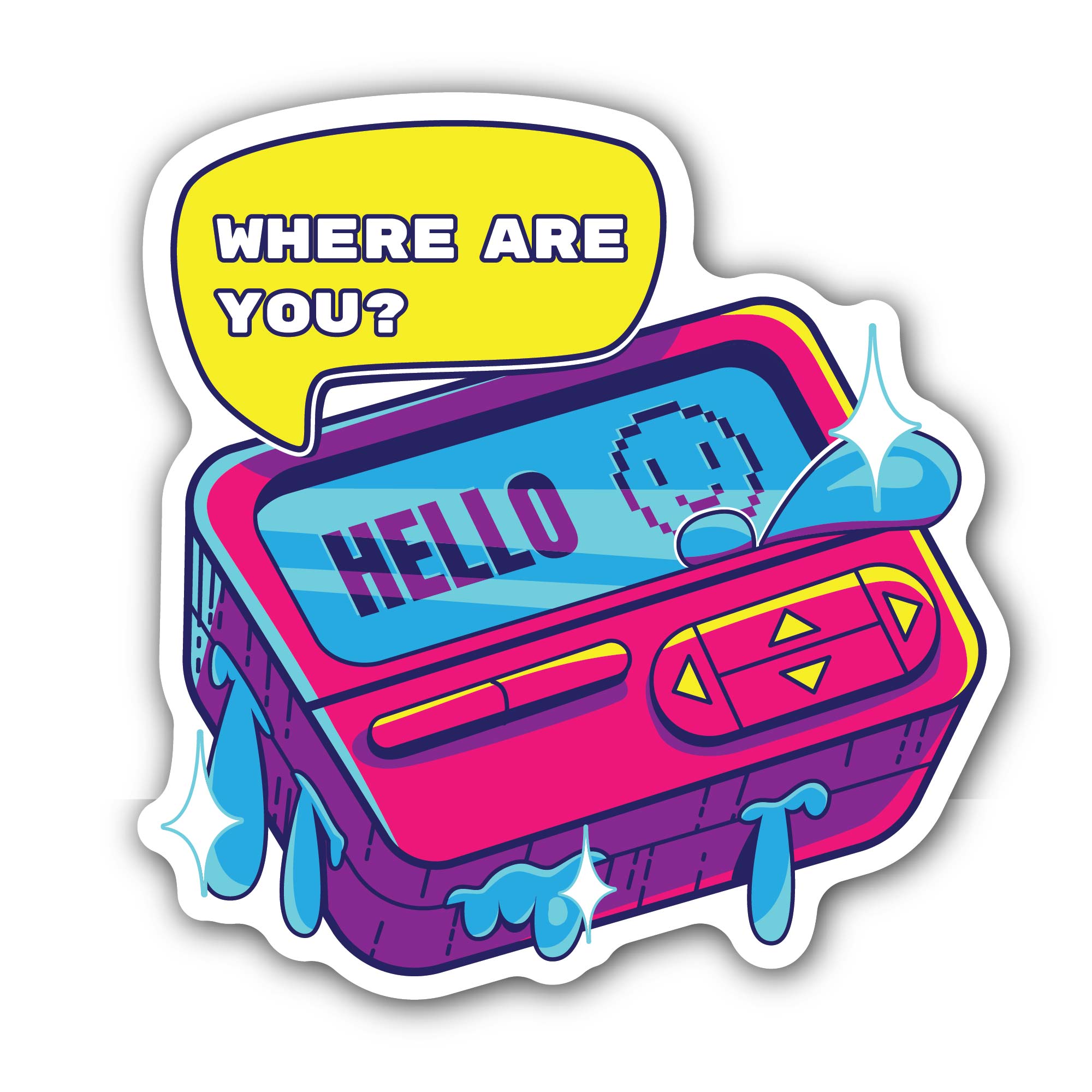 Game Box Sticker, Waterproof Vinyl Decal Sticker Indoor Or Outdoor 2 (Pieces) 3" and 5"