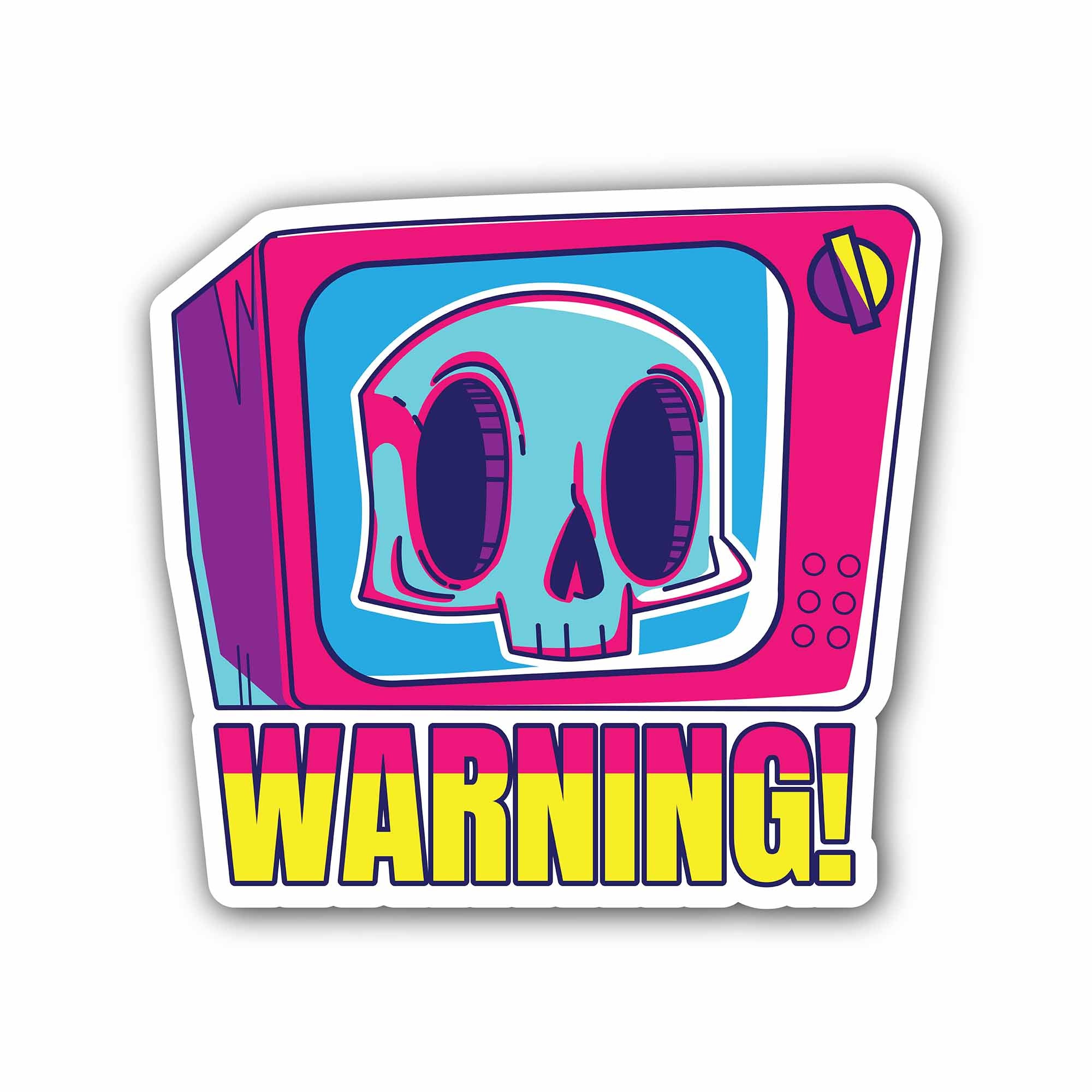 Warning Sticker, Waterproof Vinyl Decal Sticker Indoor Or Outdoor 2 (Pieces) 3" and 5"