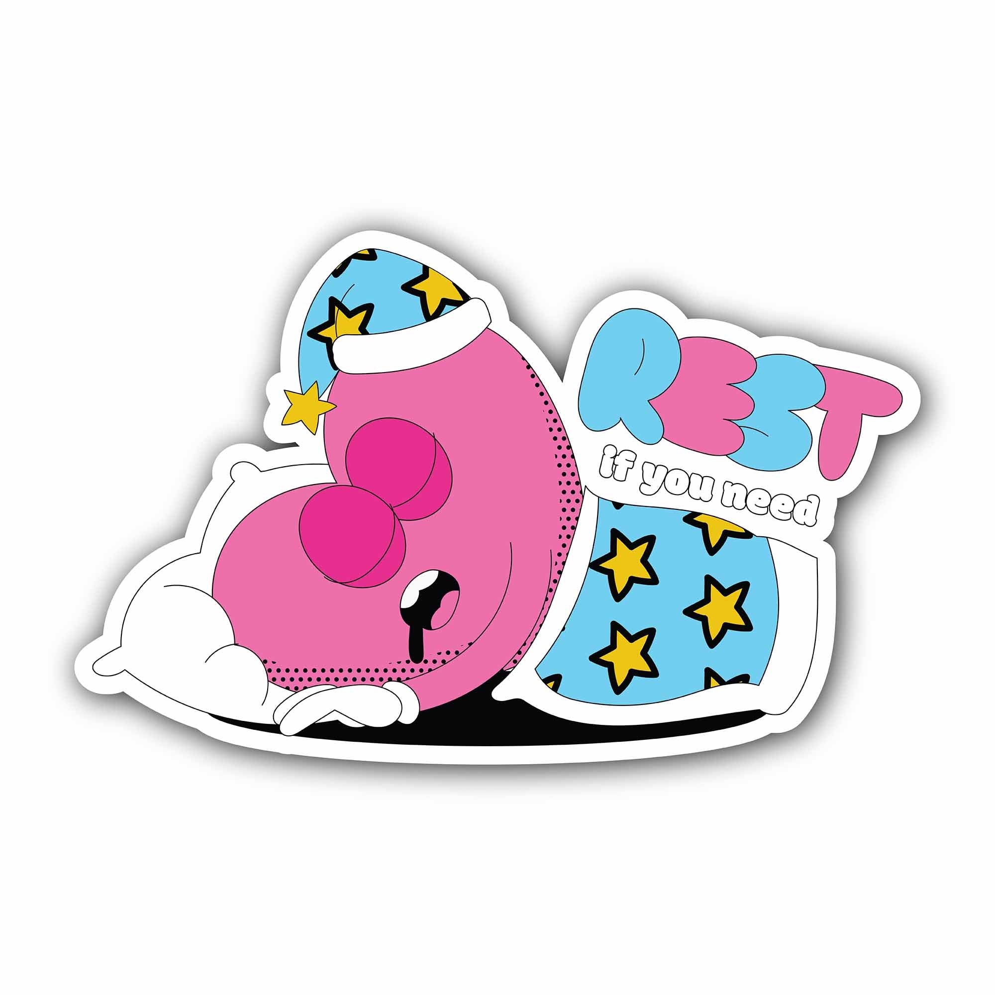 Rest If You Need Sticker, Waterproof Vinyl Decal Sticker Indoor Or Outdoor 2 (Pieces) 3" and 5"