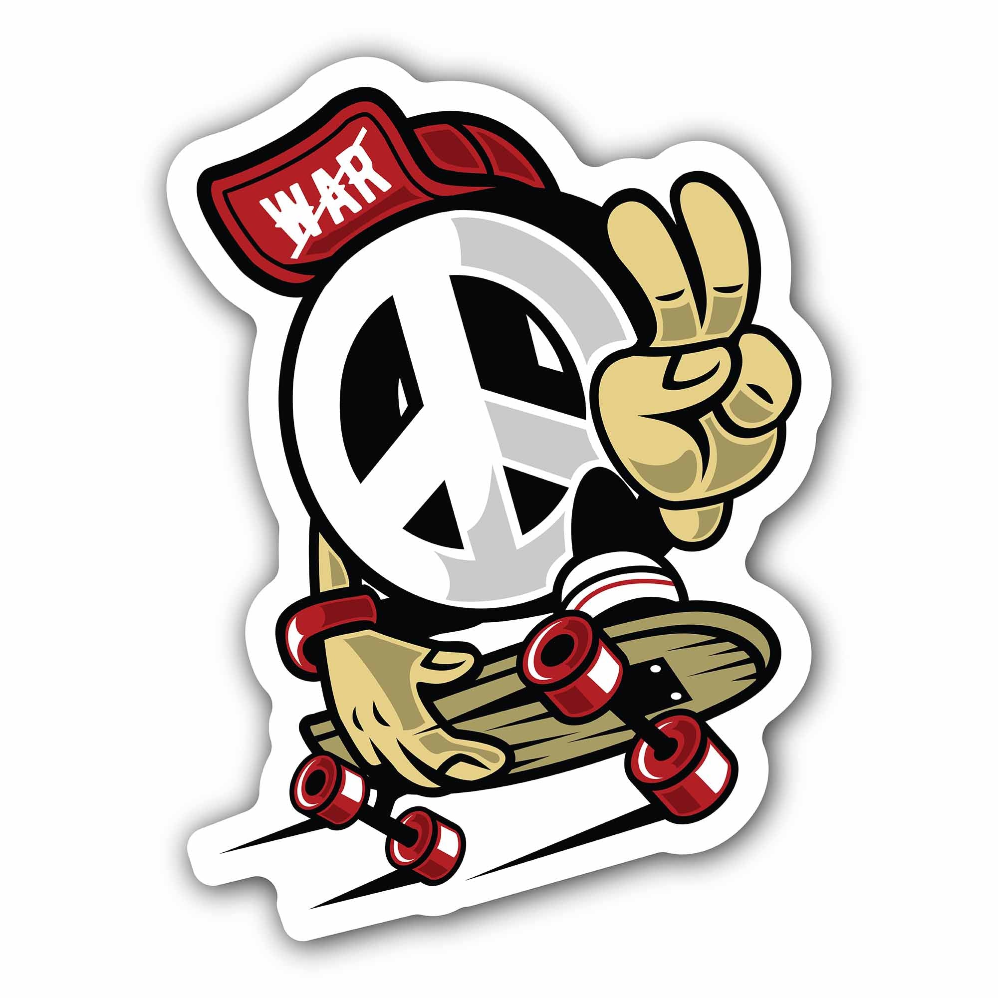 Funny Skateboard Sticker, Waterproof Vinyl Decal Sticker Indoor Or Outdoor 2 (Pieces) 3" and 5"