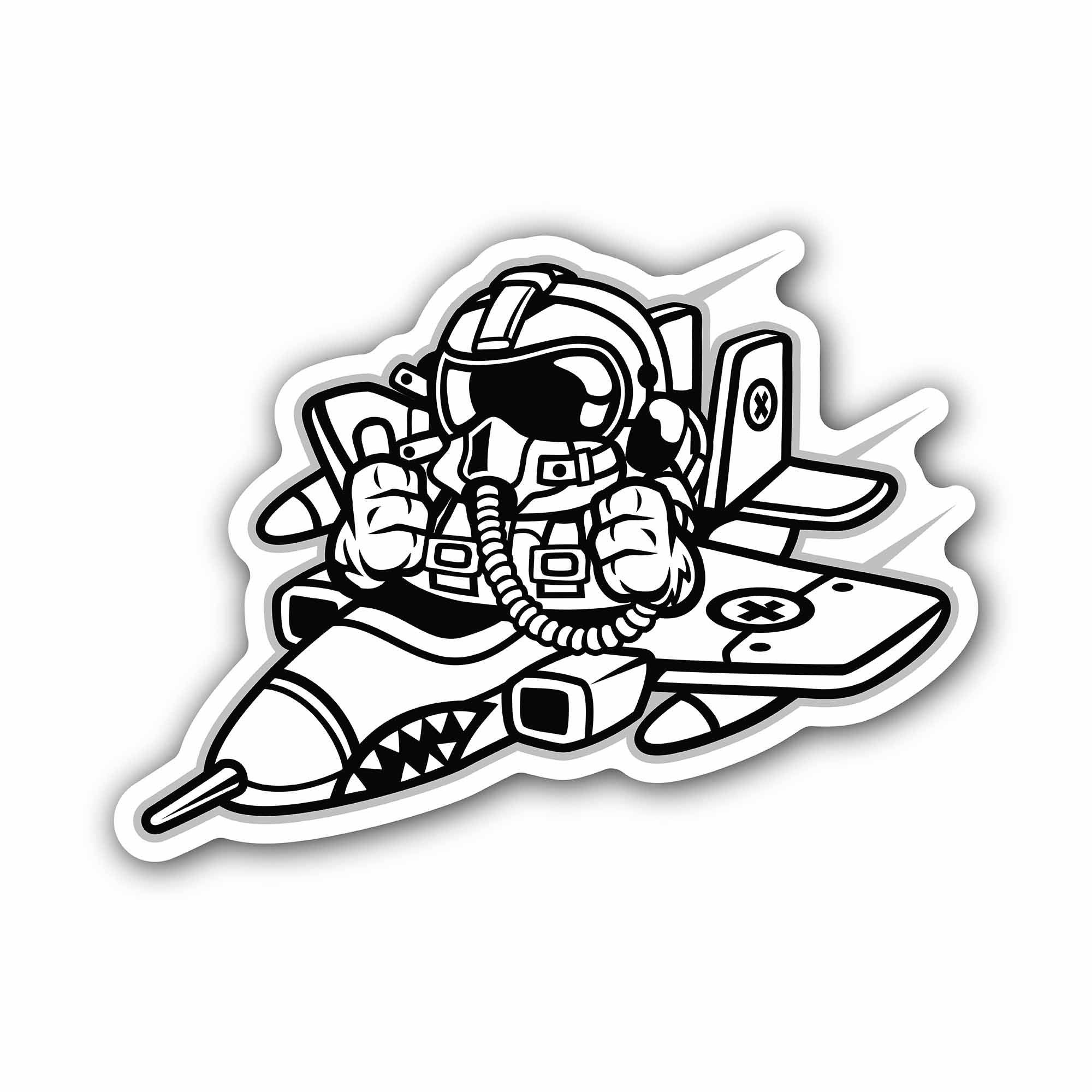 Pilot Sticker, Waterproof Vinyl Decal Sticker Indoor Or Outdoor 2 (Pieces) 3" and 5"