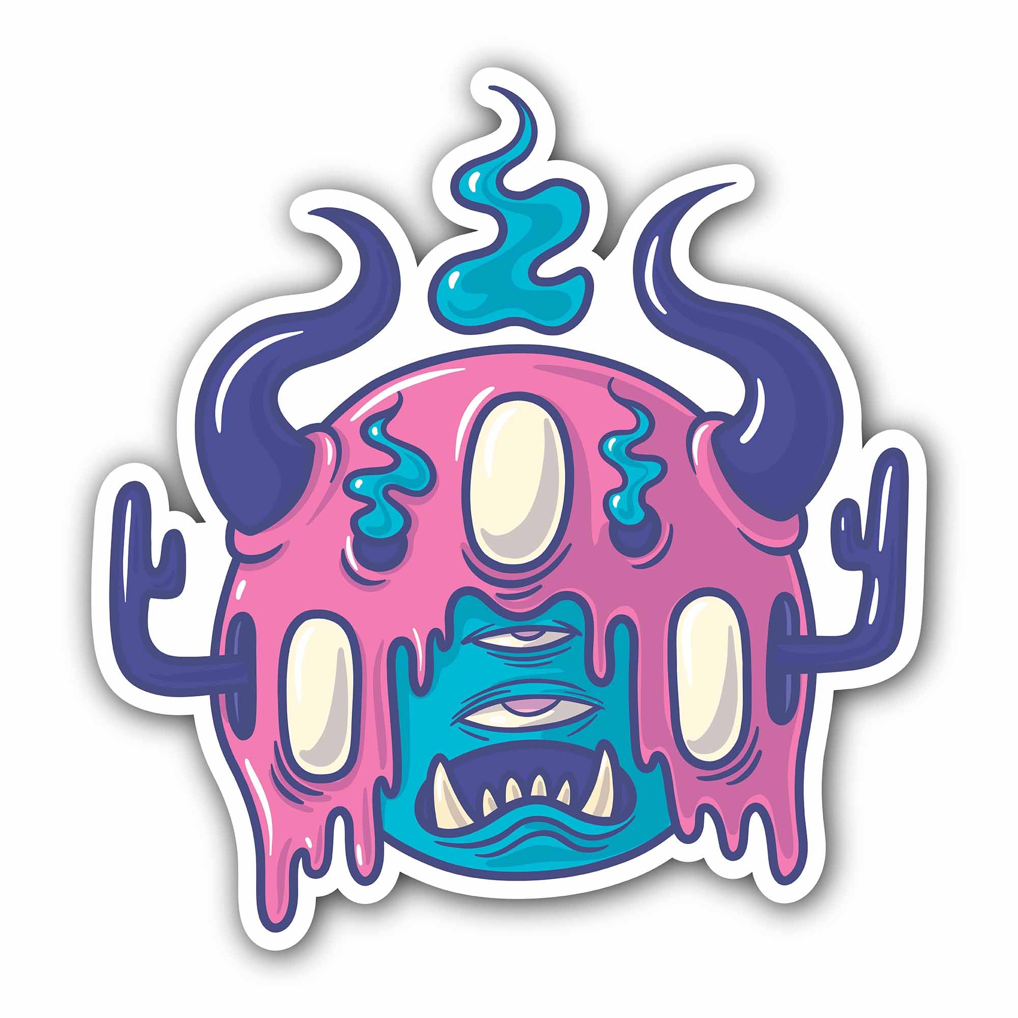 Alien Sticker, Waterproof Vinyl Decal Sticker Indoor Or Outdoor 2 (Pieces) 3" and 5"