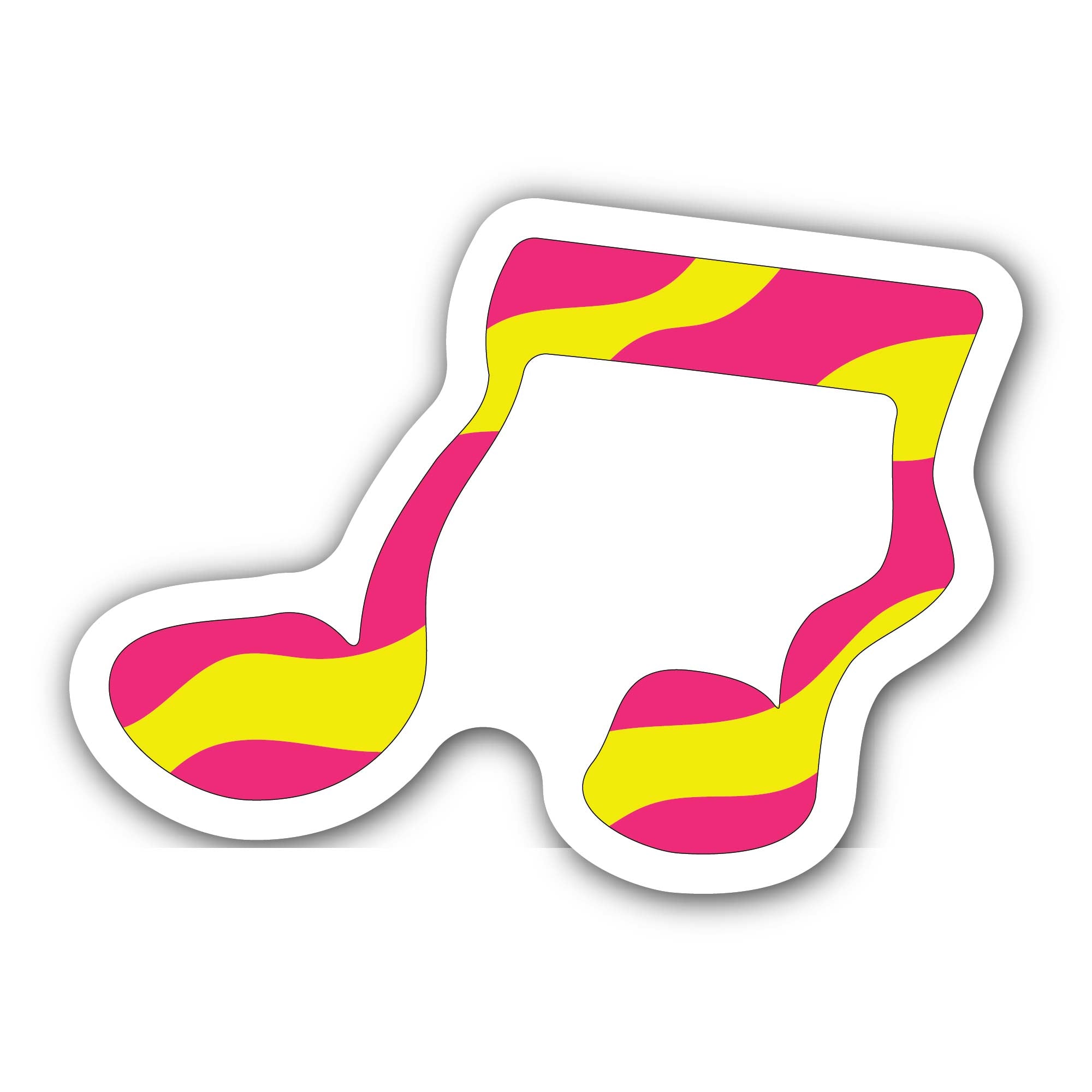 Music Icon Sticker, Waterproof Vinyl Decal Sticker Indoor Or Outdoor 2 (Pieces) 3" and 5"