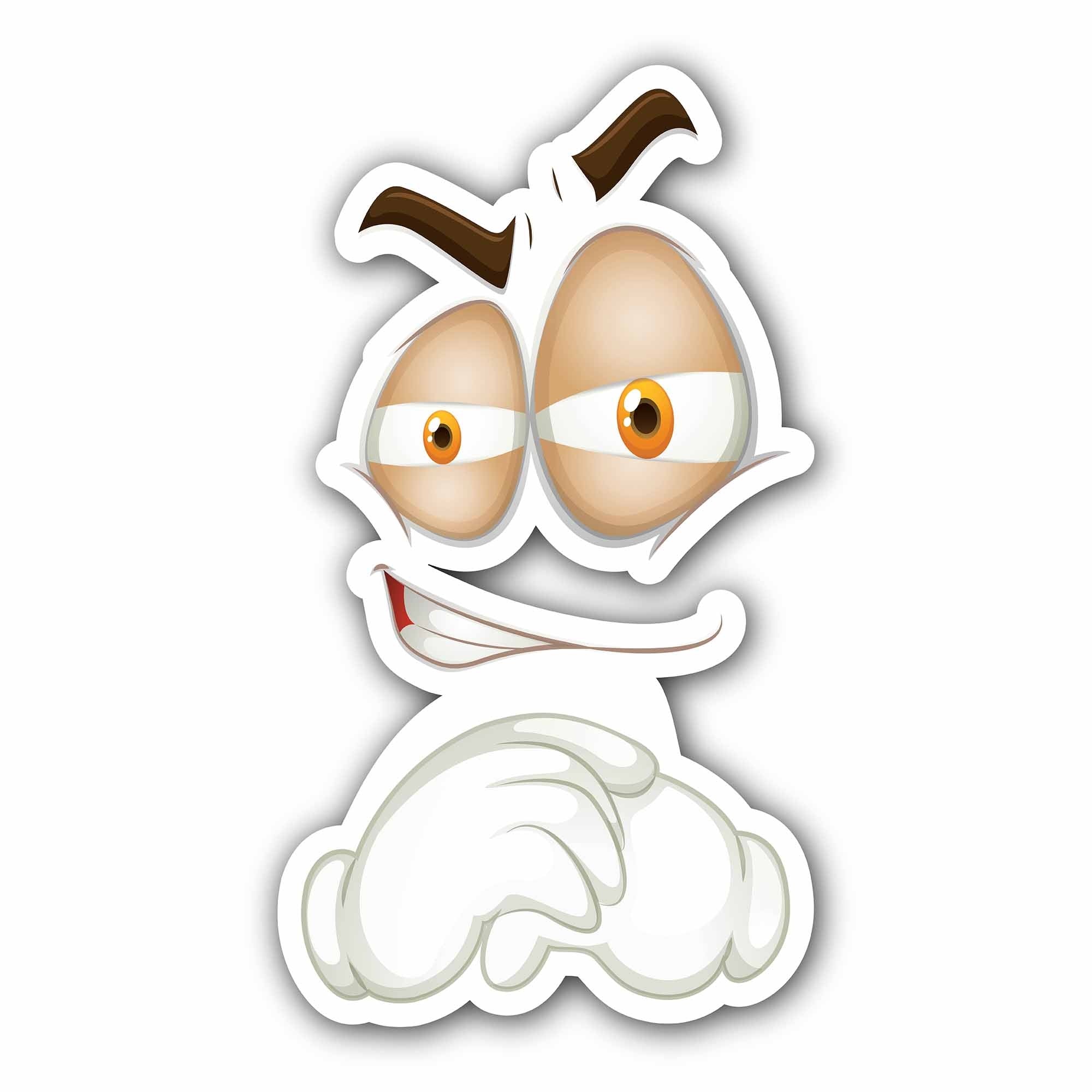 Emotes Message Sticker, Waterproof Vinyl Decal Sticker Indoor Or Outdoor 2 (Pieces) 3" and 5"