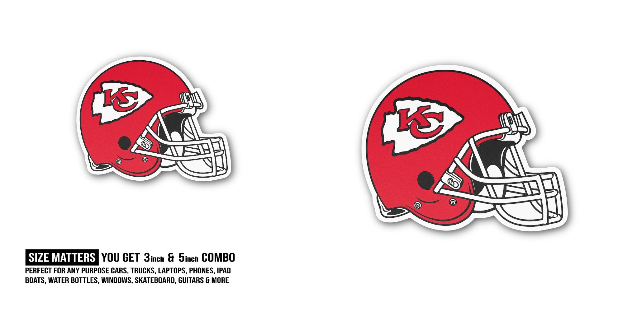 Beatiful red colour Helmet Sticker, Waterproof Vinyl Decal Sticker Indoor Or Outdoor 2 (Pieces) 3" and 5"
