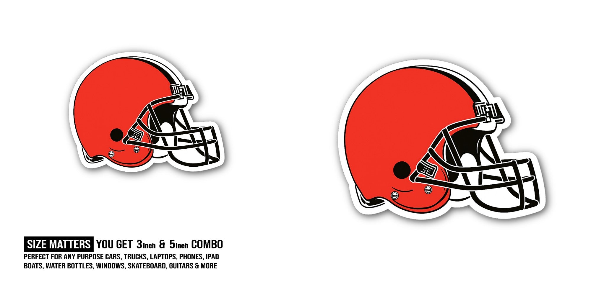 Red colour Helmet Sticker, Waterproof Vinyl Decal Sticker Indoor Or Outdoor 2 (Pieces) 3" and 5"