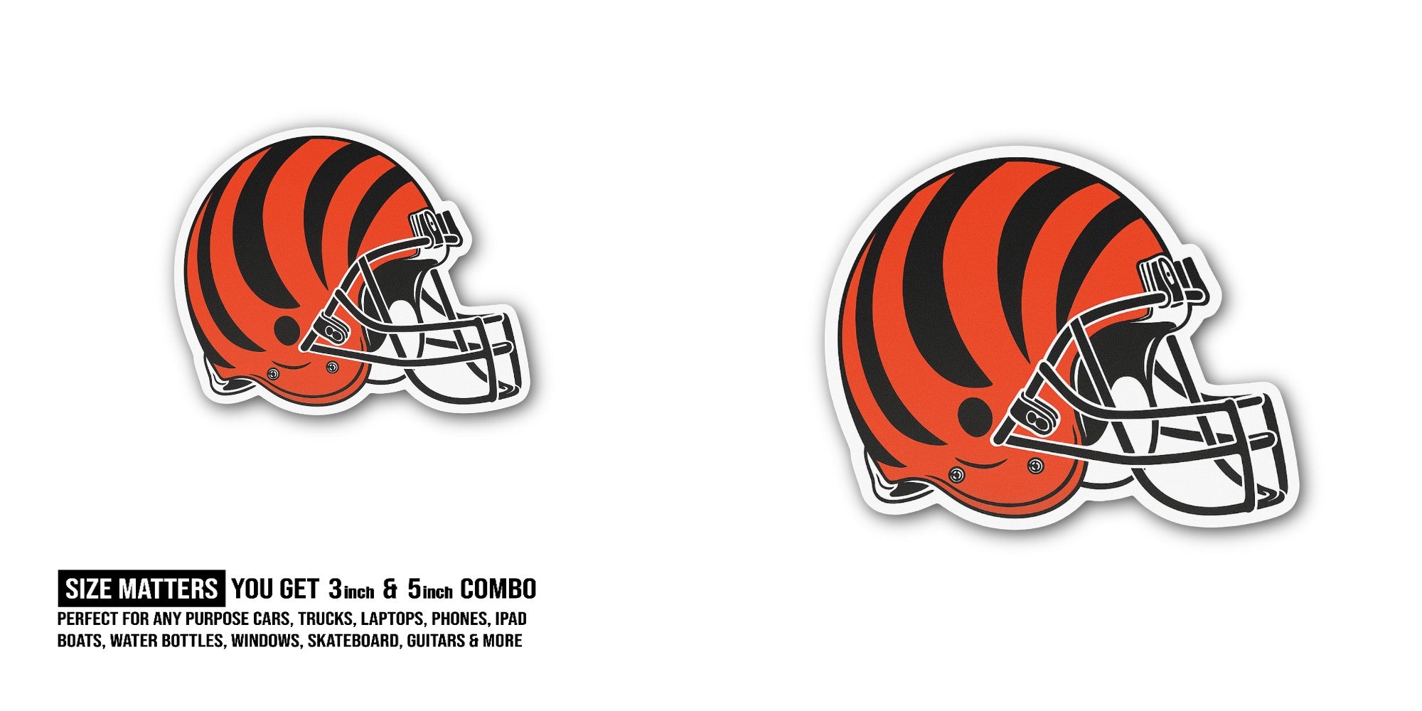 Red & black Helmet Sticker, Waterproof Vinyl Decal Sticker Indoor Or Outdoor 2 (Pieces) 3" and 5"