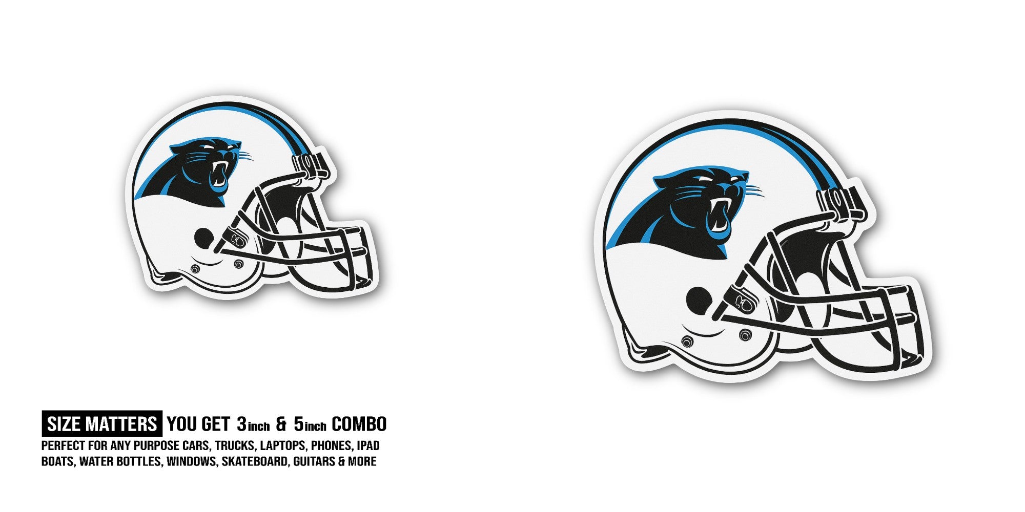 White Helmet Sticker, Waterproof Vinyl Decal Sticker Indoor Or Outdoor 2 (Pieces) 3" and 5"