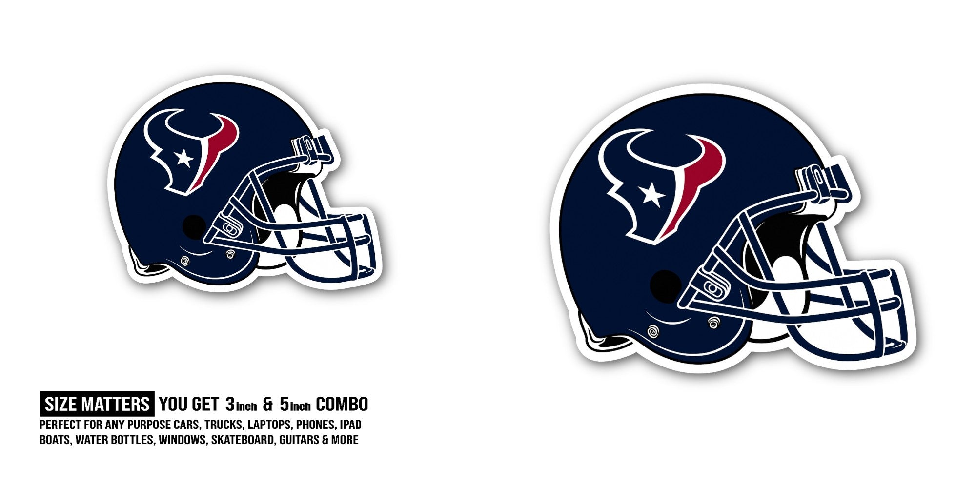 Dark blue & Red Helmet Sticker, Waterproof Vinyl Decal Sticker Indoor Or Outdoor 2 (Pieces) 3" and 5"
