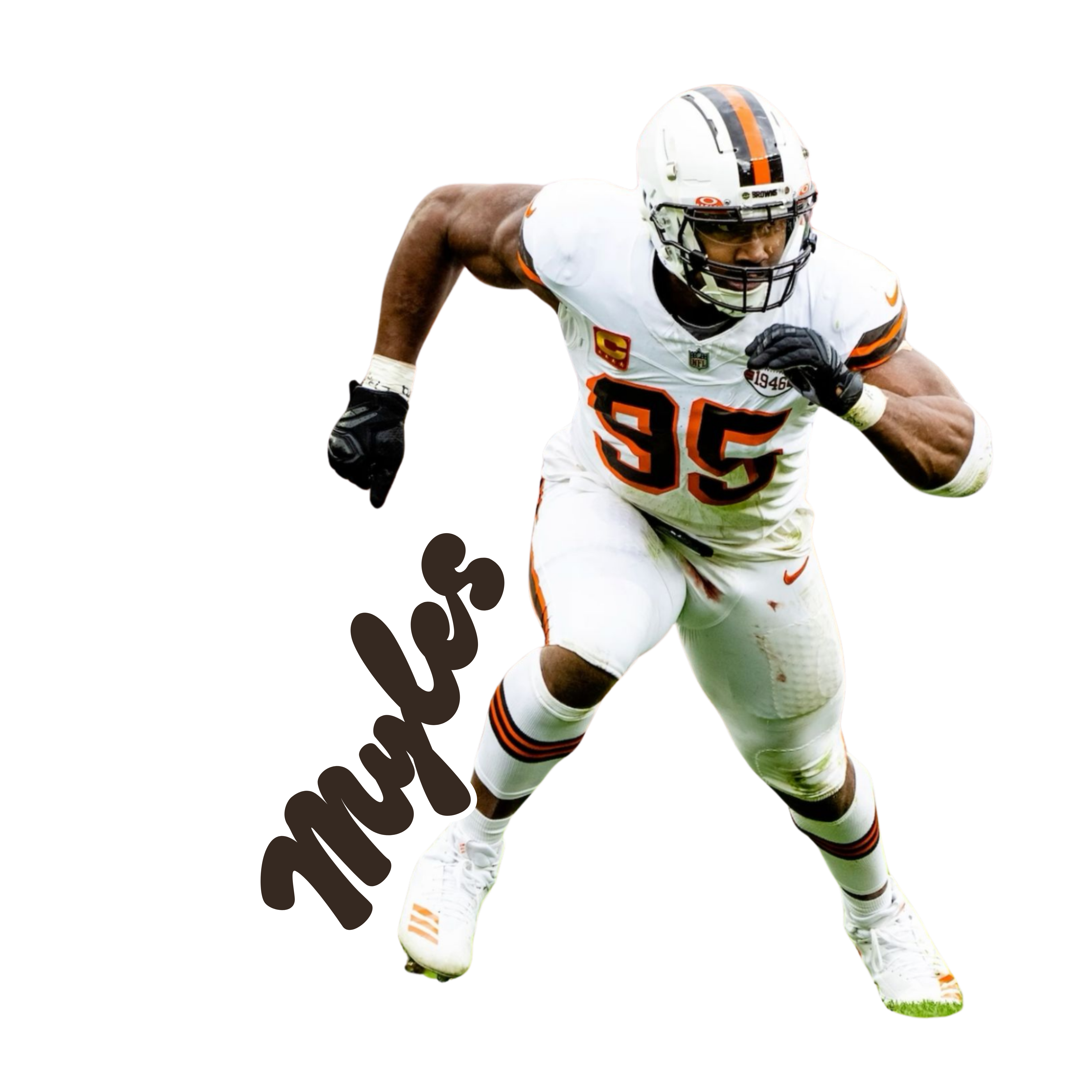 Football Player - Aesthetic Vinyl Sticker – Waterproof Quote Decal Sticker for Laptop, Water Bottle,