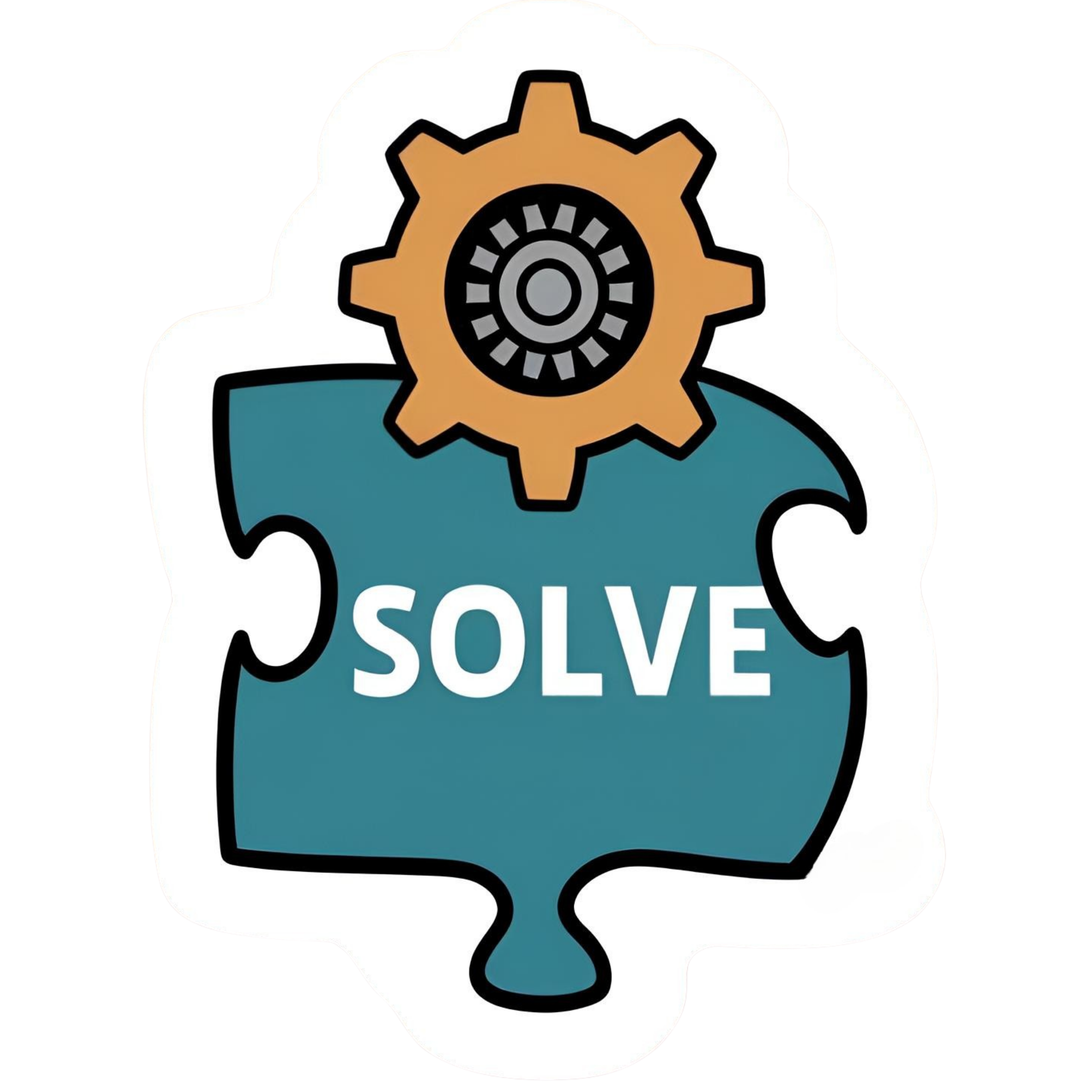 Solve Sticker - Aesthetic Vinyl Sticker – Waterproof Quote Decal Sticker for Laptop, Water Bottle, C