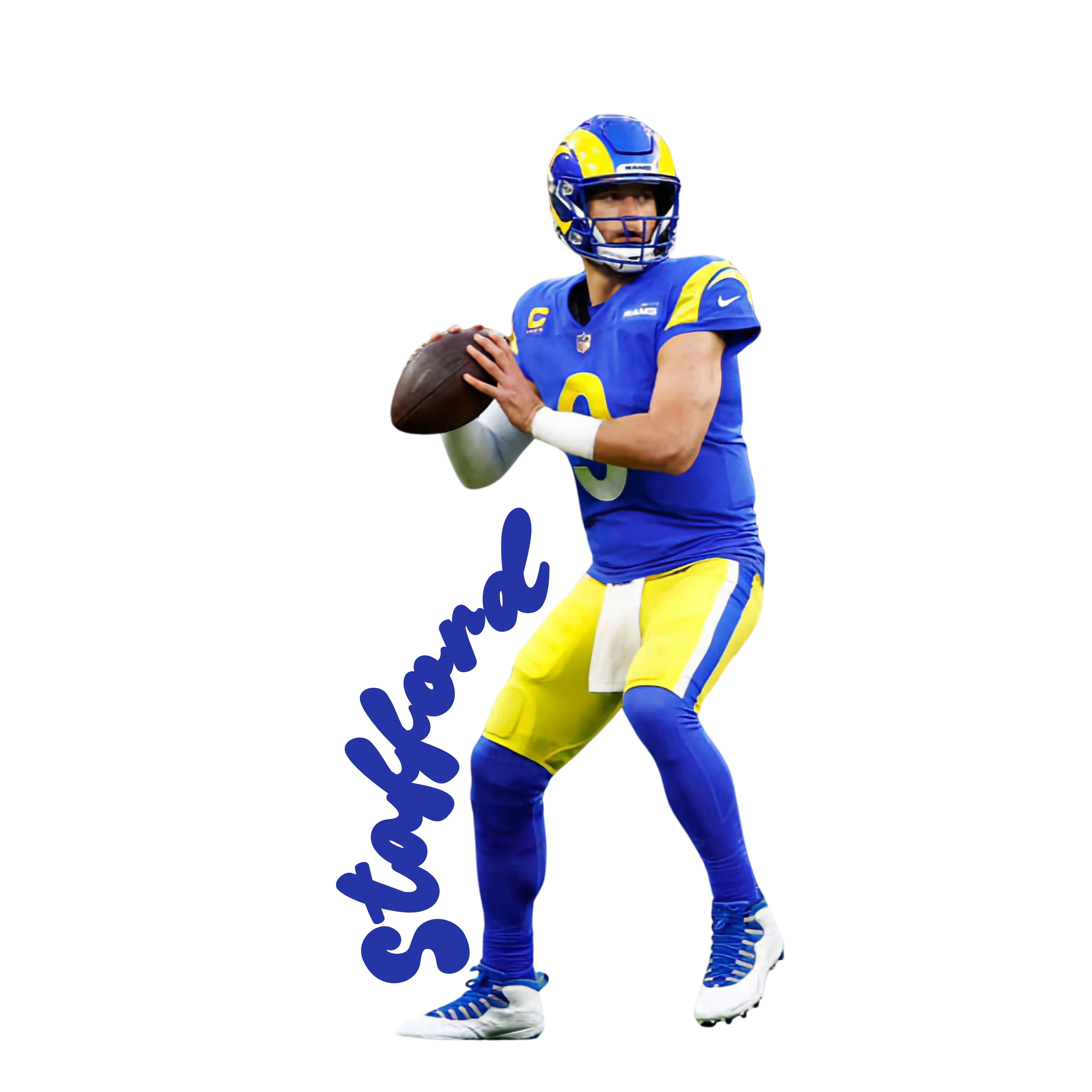 Football Player - Aesthetic Vinyl Sticker – Waterproof Quote Decal Sticker for Laptop, Water Bottle,