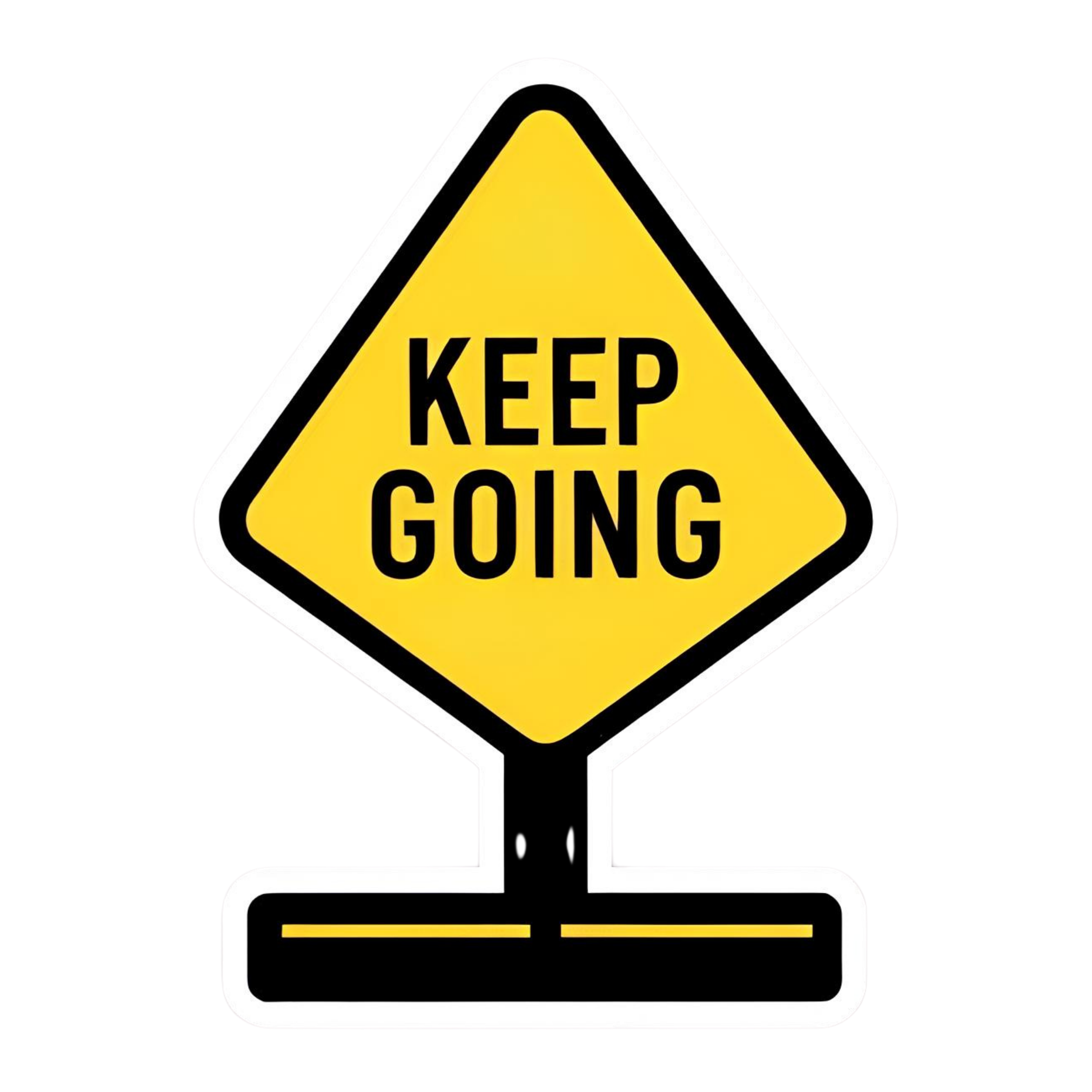 Keep Going - Aesthetic Vinyl Sticker – Waterproof Quote Decal Sticker for Laptop, Water Bottle, Car,