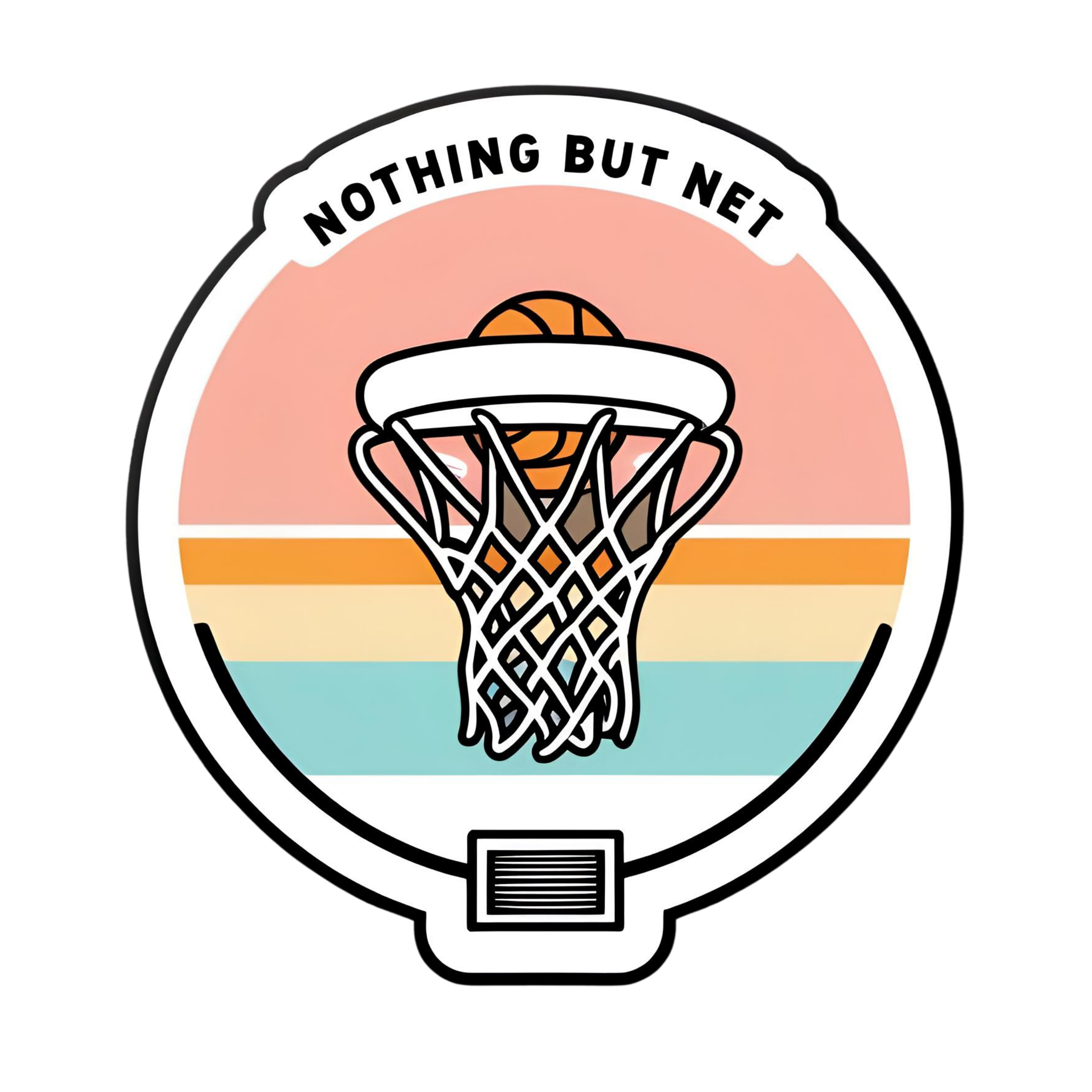 Nothing But Net - Aesthetic Vinyl Sticker – Waterproof Quote Decal Sticker for Laptop, Water Bottle,