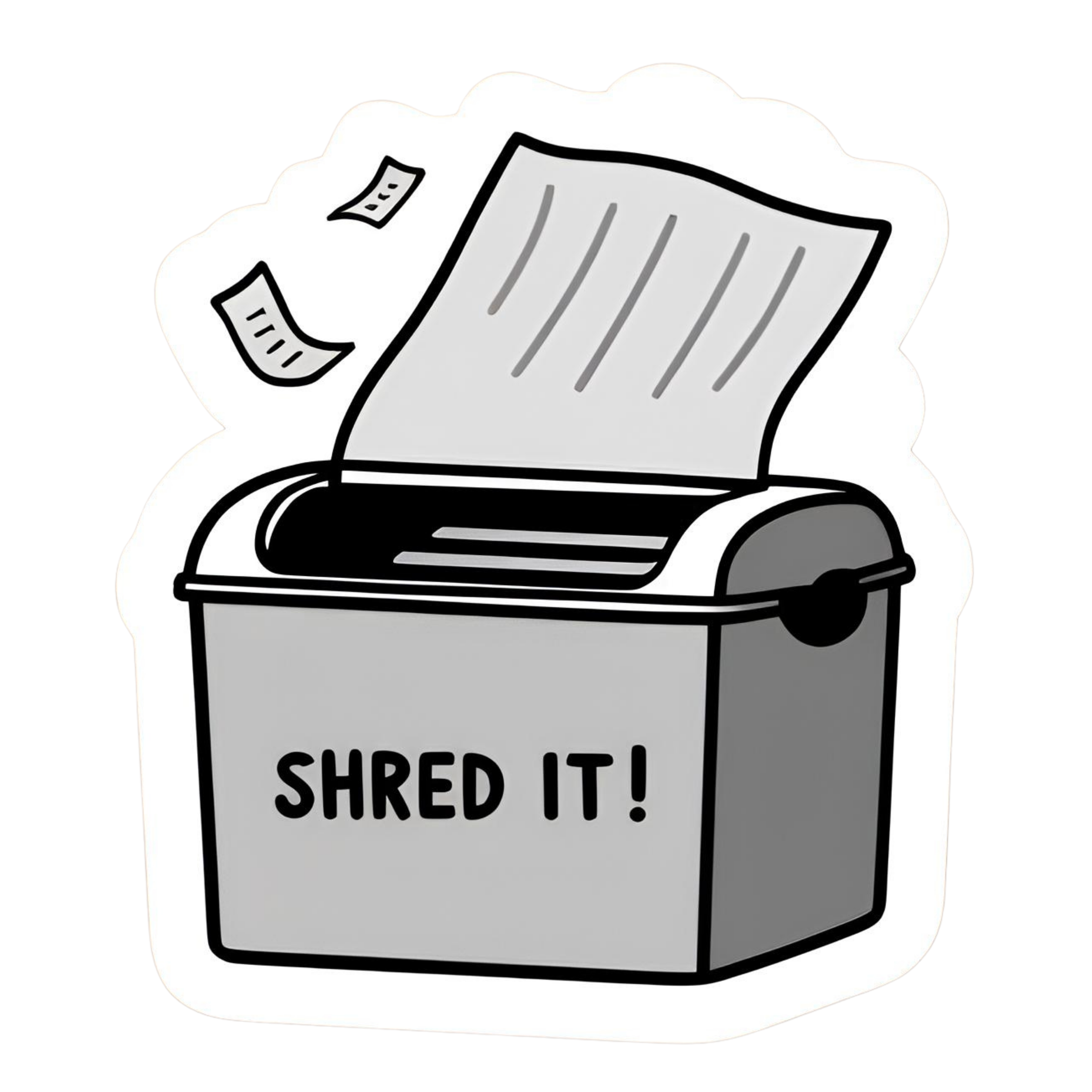Shred It! - Aesthetic Vinyl Sticker – Waterproof Quote Decal Sticker for Laptop, Water Bottle, Car, 