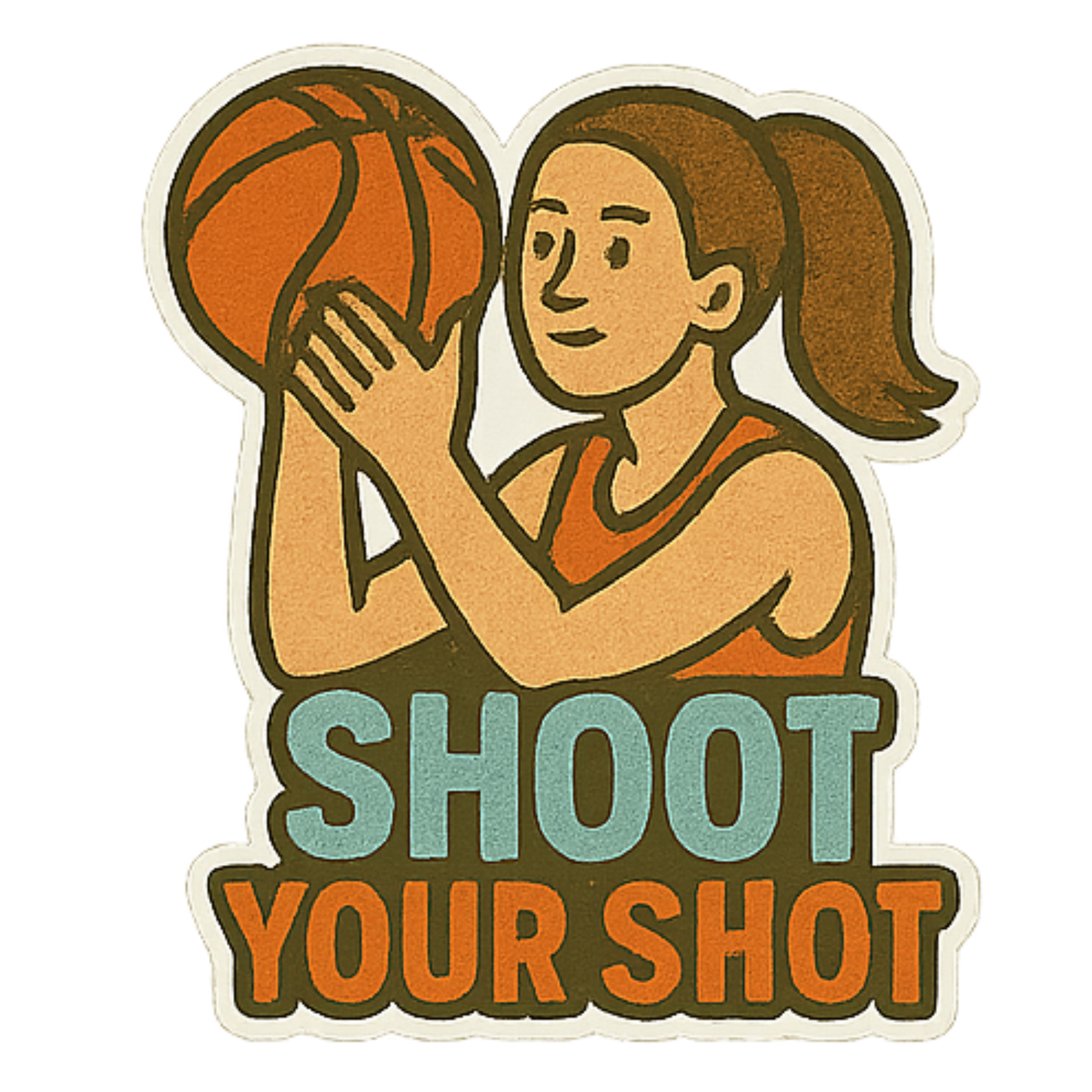 Shoot Your Shot - Aesthetic Vinyl Sticker – Waterproof Quote Decal Sticker for Laptop, Water Bottle,
