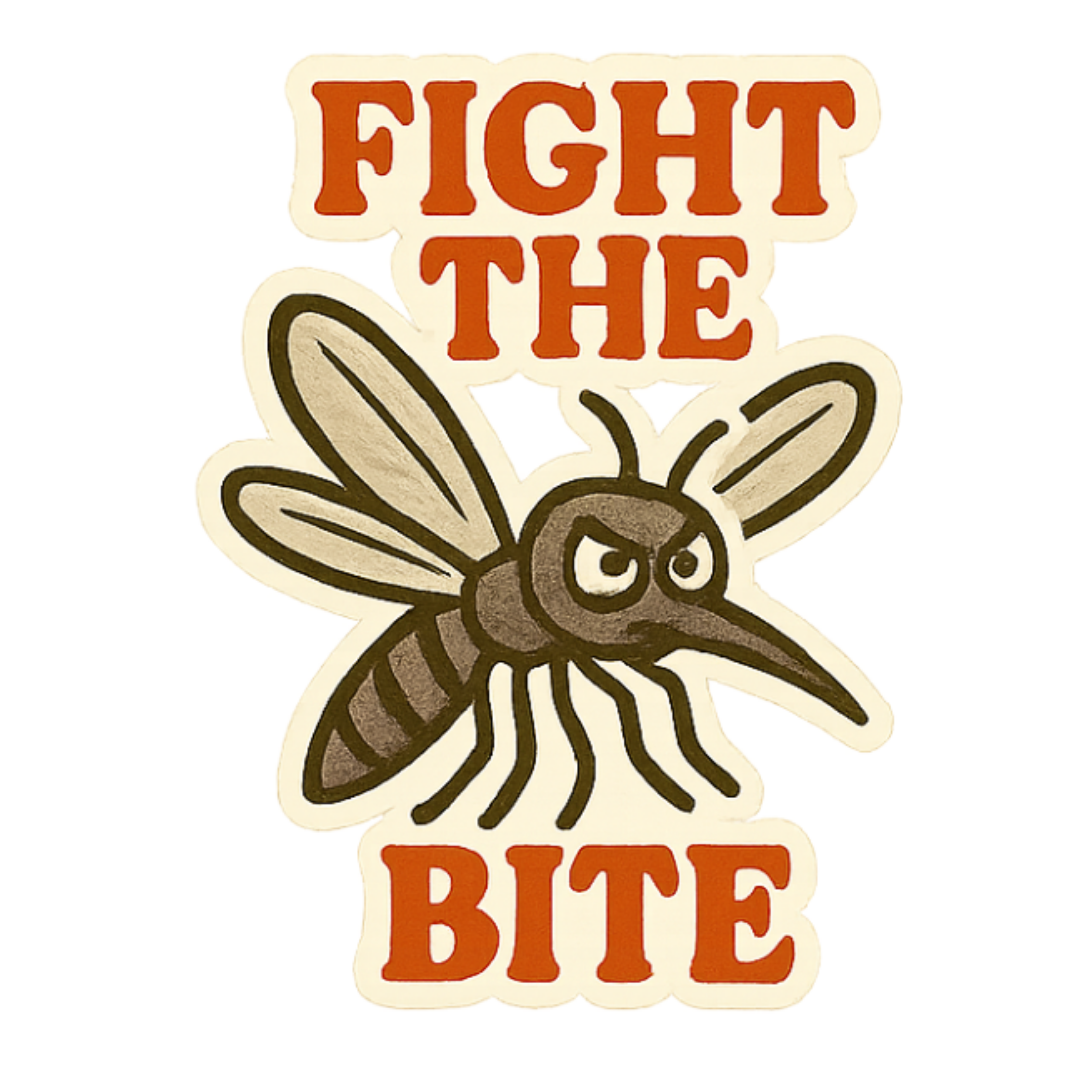 Fight The Bite.. - Aesthetic Vinyl Sticker – Waterproof Quote Decal Sticker for Laptop, Water Bottle