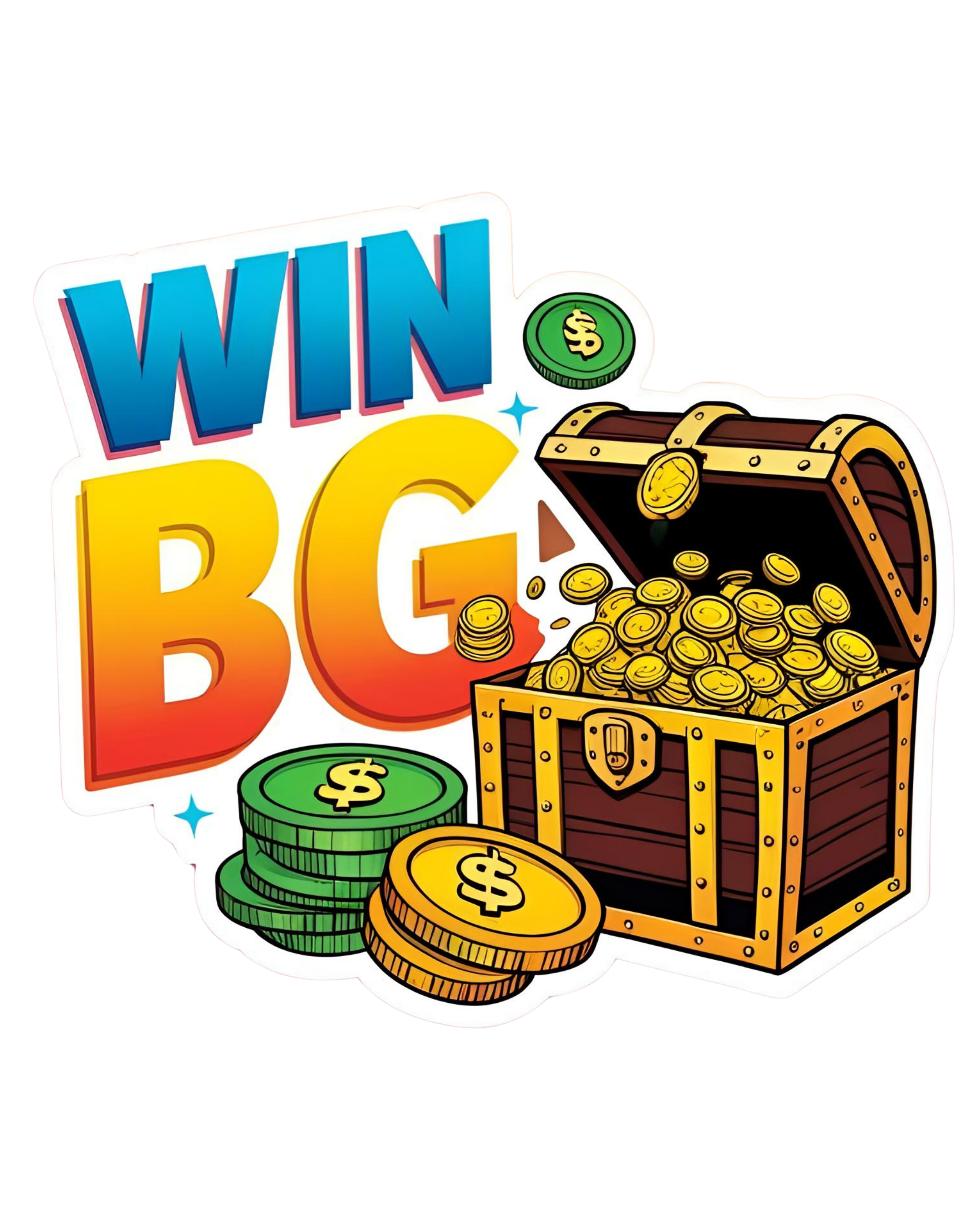 Win Big - Aesthetic Vinyl Sticker – Waterproof Quote Decal Sticker for Laptop, Water Bottle, Car, Jo