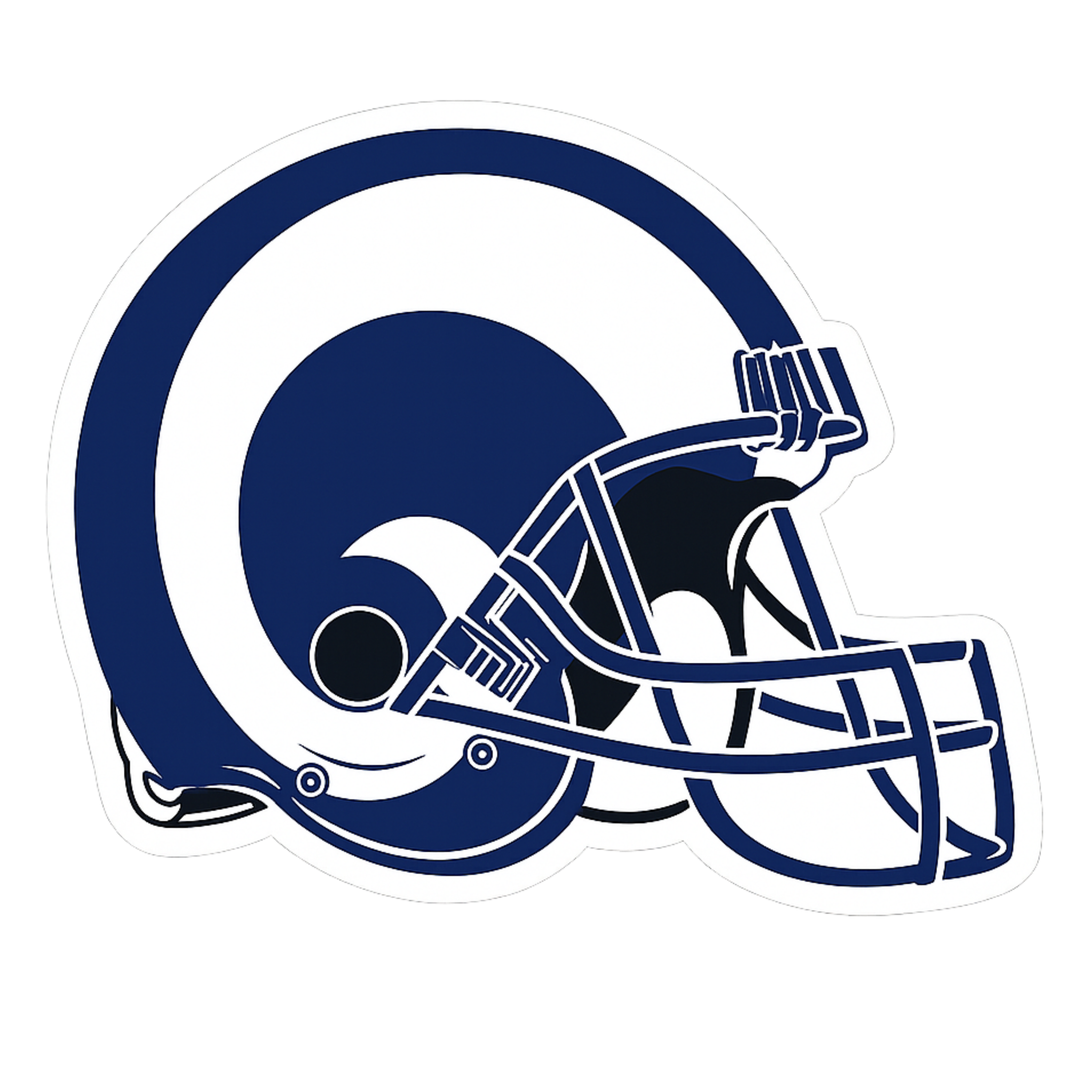 Los Angeles Rams - Aesthetic Vinyl Sticker – Waterproof Quote Decal Sticker for Laptop, Water Bottle