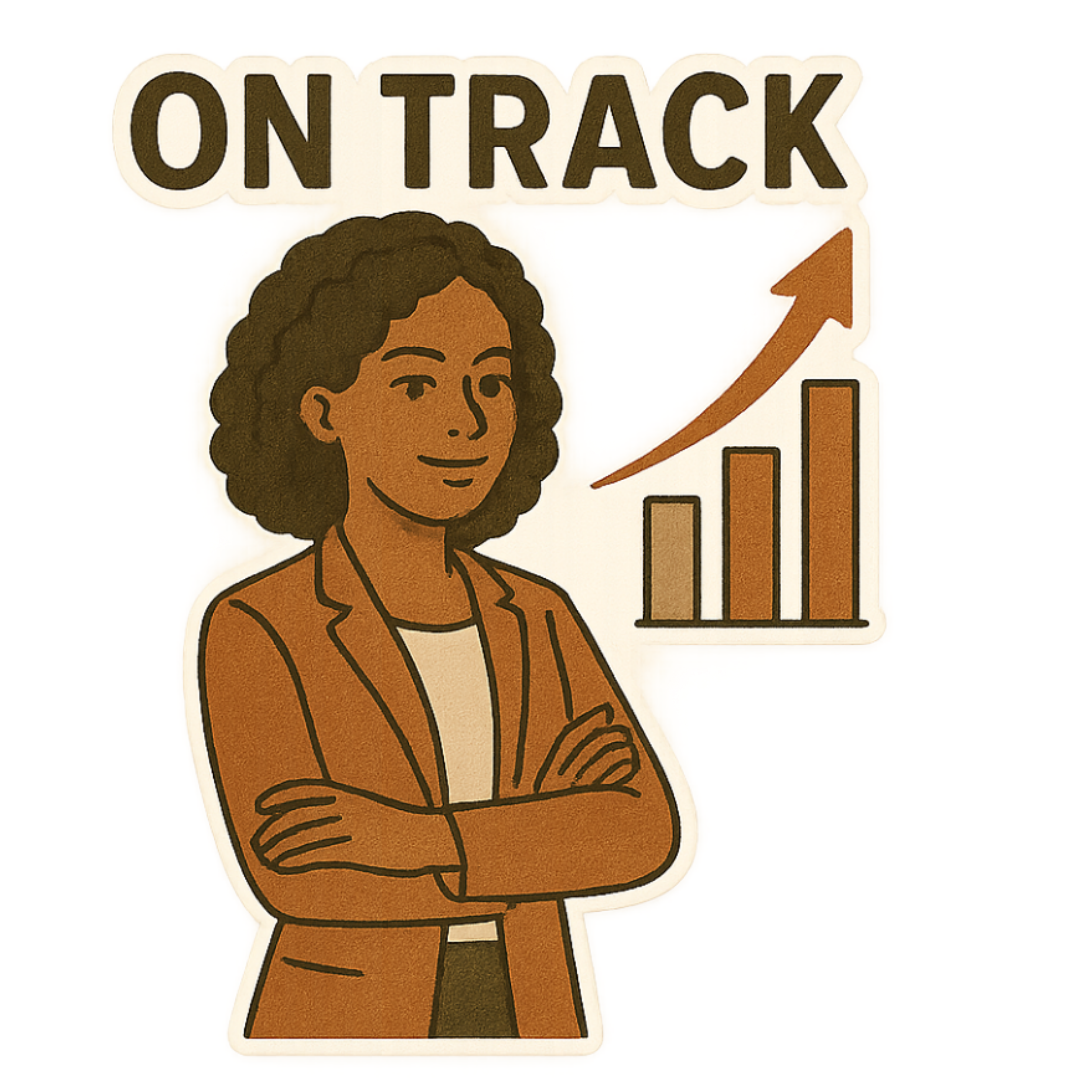 On Track Sticker - Aesthetic Vinyl Sticker – Waterproof Quote Decal Sticker for Laptop, Water Bottle
